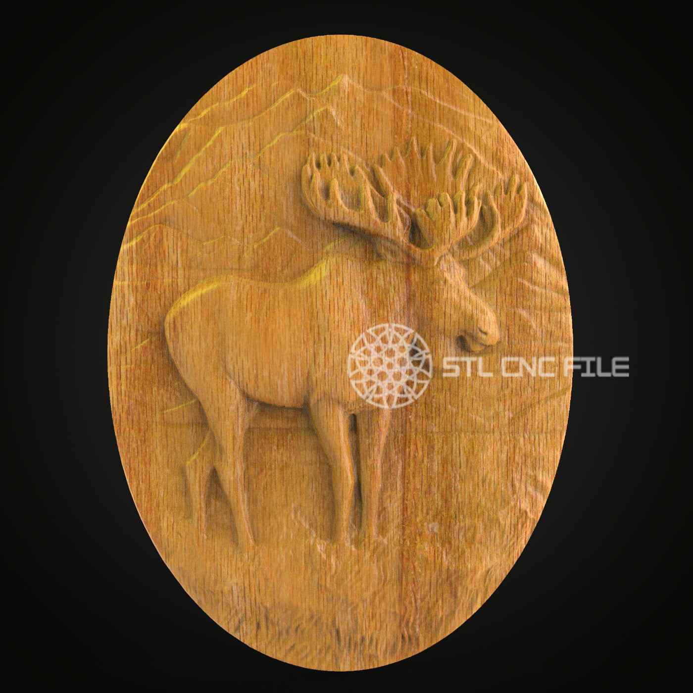 Majestic Eagle in Flight STL Model - CNC Router Engraver, Artcam, Aspire - Wood Art Wall Decor CNC Files