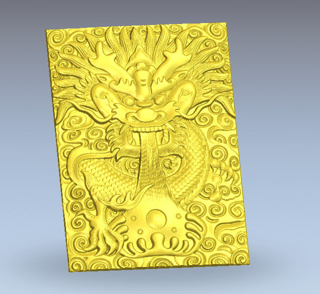 Dragon Celtique STL pour Gravure CNC, Fichier Routeur de Sculpture en Bois, Art Mythologique 3D, Décor Mural Majestueux, Design Aspire Artistique, Modèle Fantasy Artcam