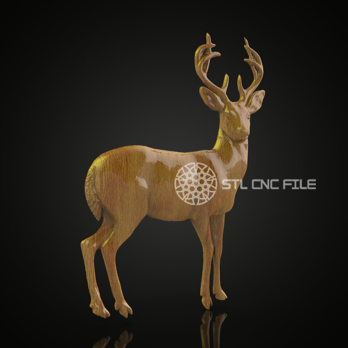 Regal Stag STL Model for CNC - Engraver Artcam Aspire File, Wood Wall Decor, CNC Router Artwork Design