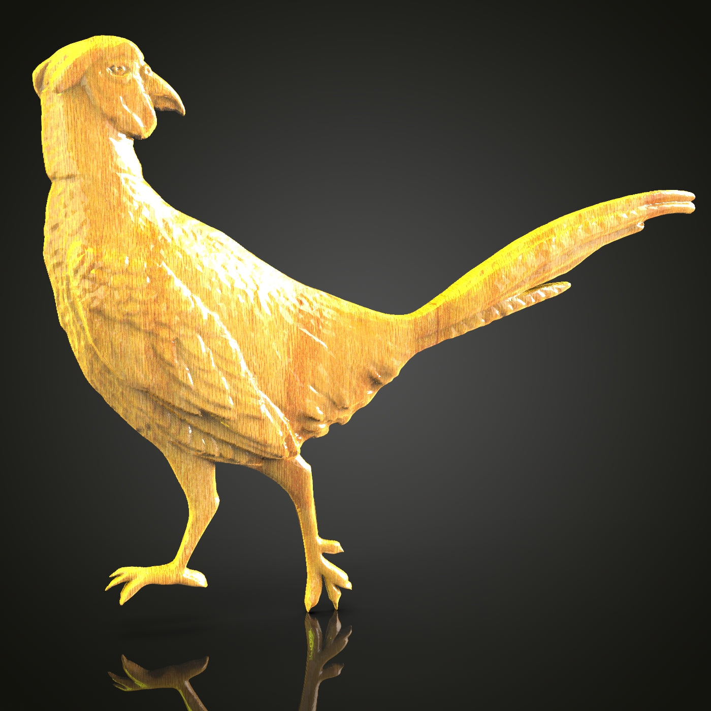 Chicken 3D STL Model for CNC Router - Detailed Poultry Wood Carving Digital File, Farmhouse Decor