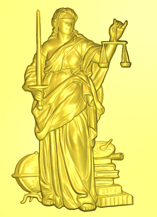 Lady Justice 3D Relief Model 3d