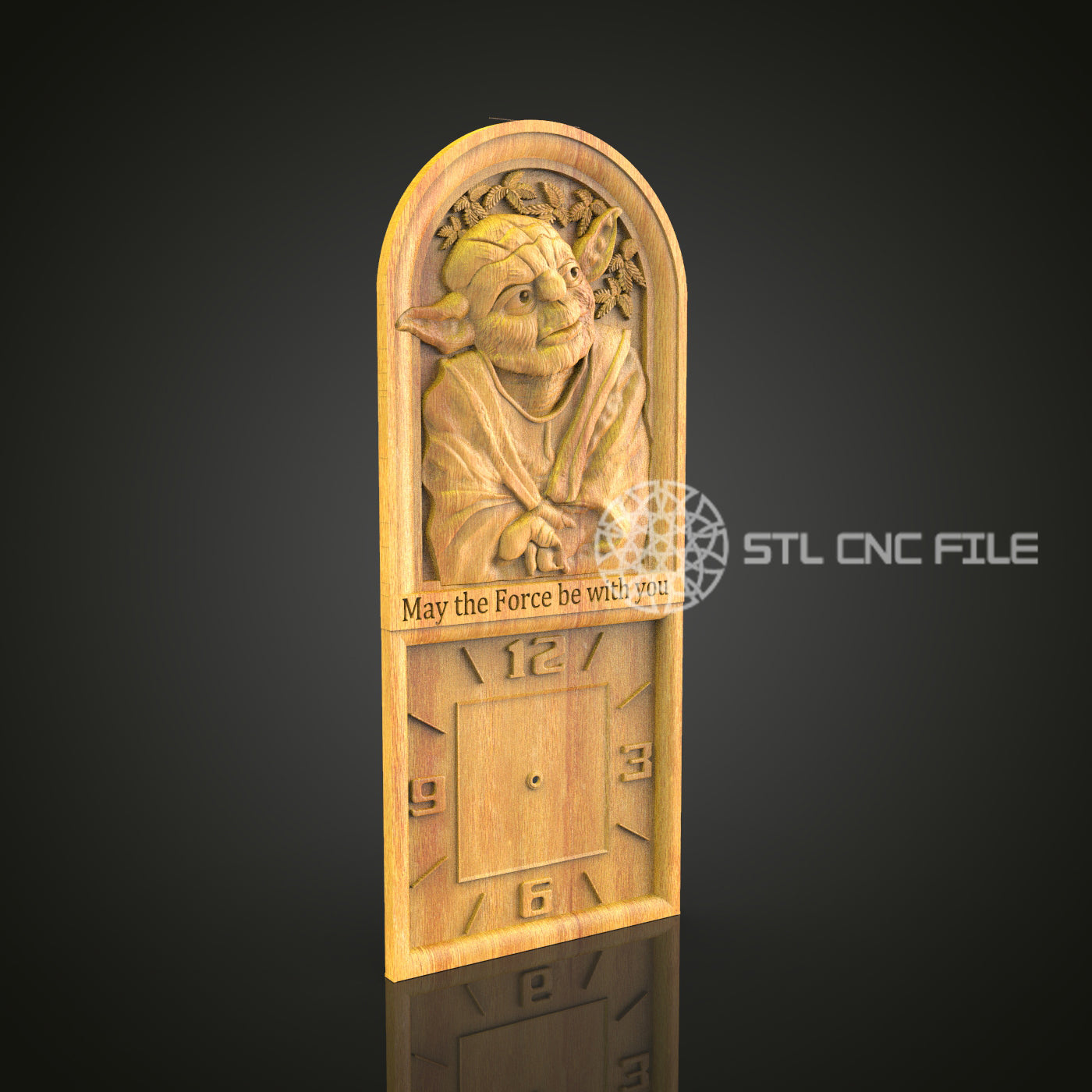 Fantasy Sage Clock STL Model, CNC Router Carving File, Artcam Aspire Digital, Inspirational Quote Wall Decor, Mythical Figure Engraving