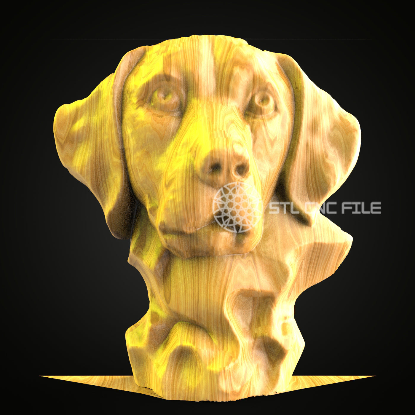 Loyal Canine Companion 3D STL Model, CNC Router Engraving File, Ideal for Artcam & Aspire