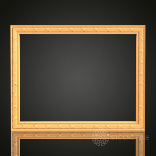 Rectangular 3D Frame STL Model for CNC Router, Artcam Aspire CNC Files, Wood Art Decor