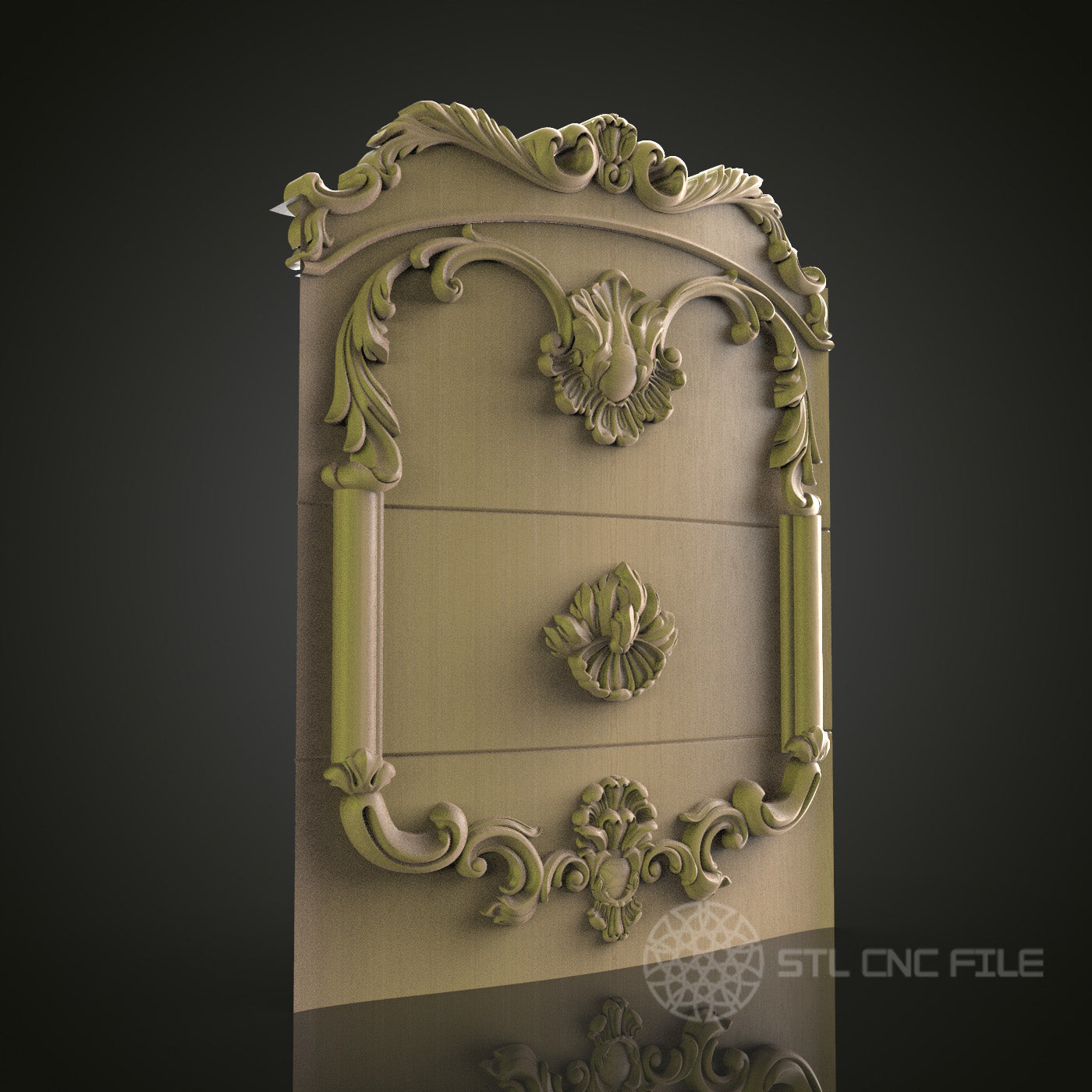 Ornate Decorative Panel for CNC and 3D Printing - STL File