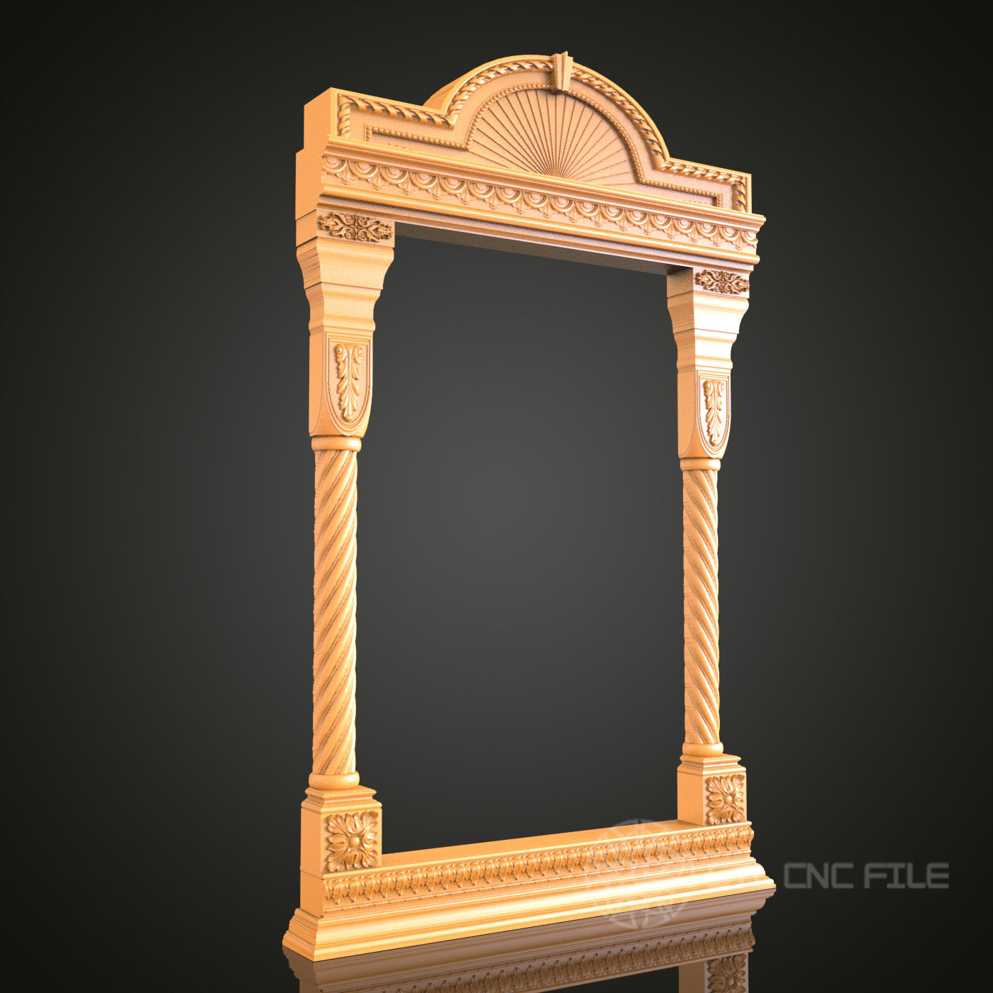 Elegant Decorative Frame STL Model for CNC Router Engraver, Artcam, Aspire - Wood Wall Decor, 3D Printer