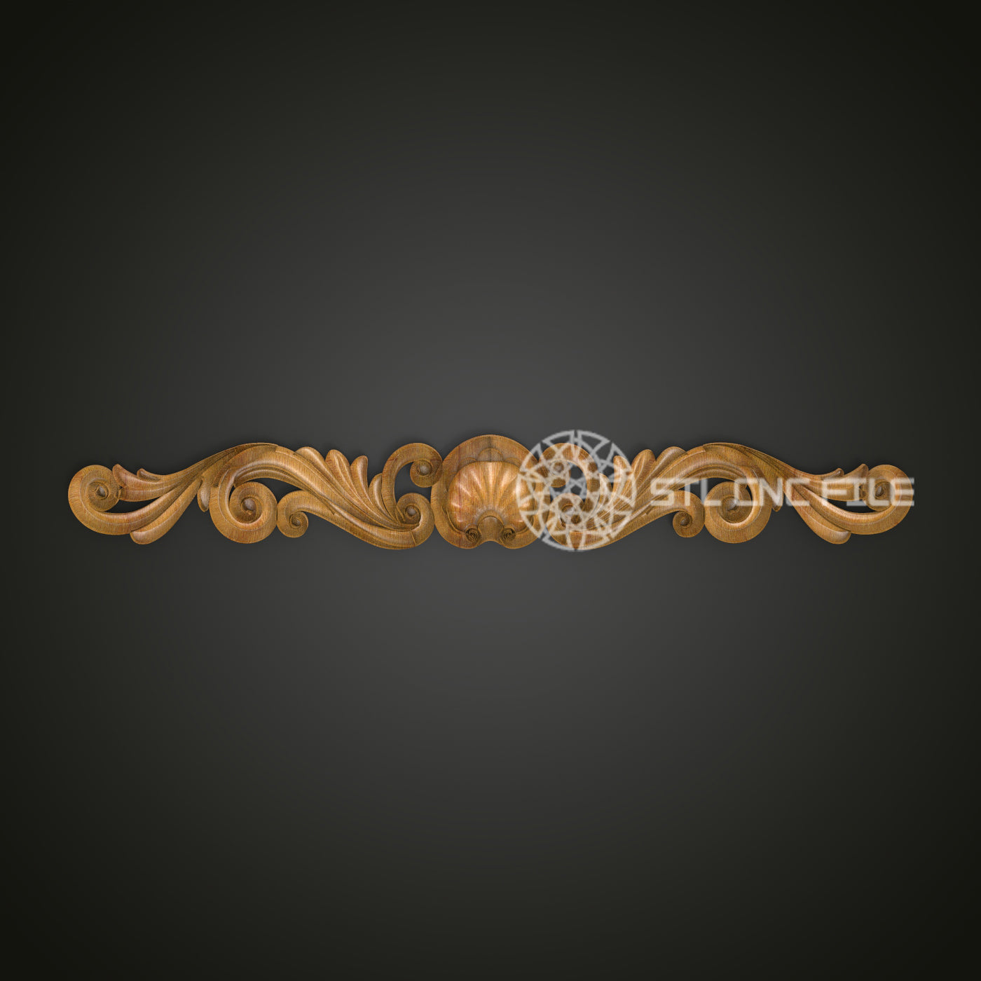 Baroque Style Ornamental STL Model for CNC - Luxurious Wood Carving Design File