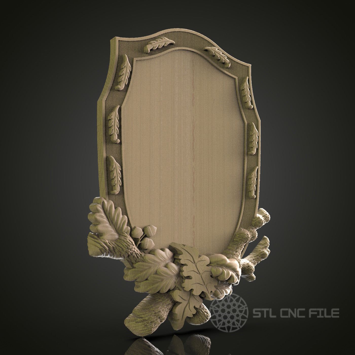 Classic Shield Plaque for CNC and 3D Printing - STL File