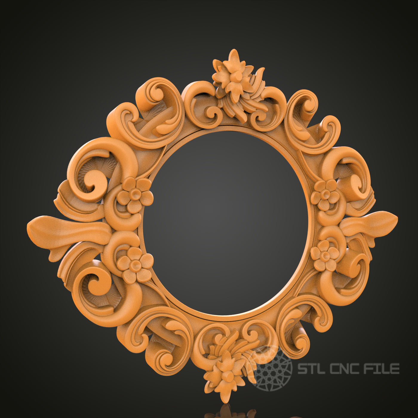 3D STL CNC Wood Carving Model - Intricate Frame Designs for Artcam Aspire