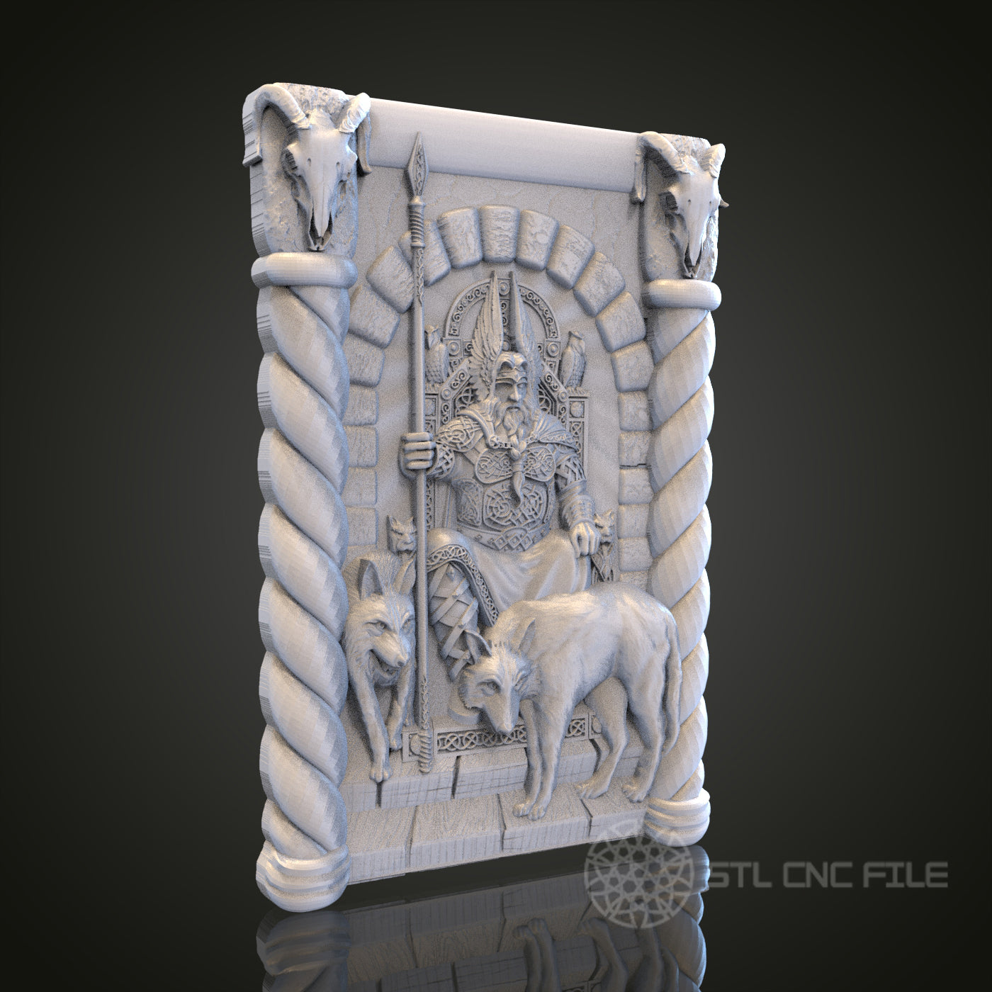 Viking Warrior Relief STL Model for CNC Router Engraver, Artcam, Aspire, Wood, Wall Decor