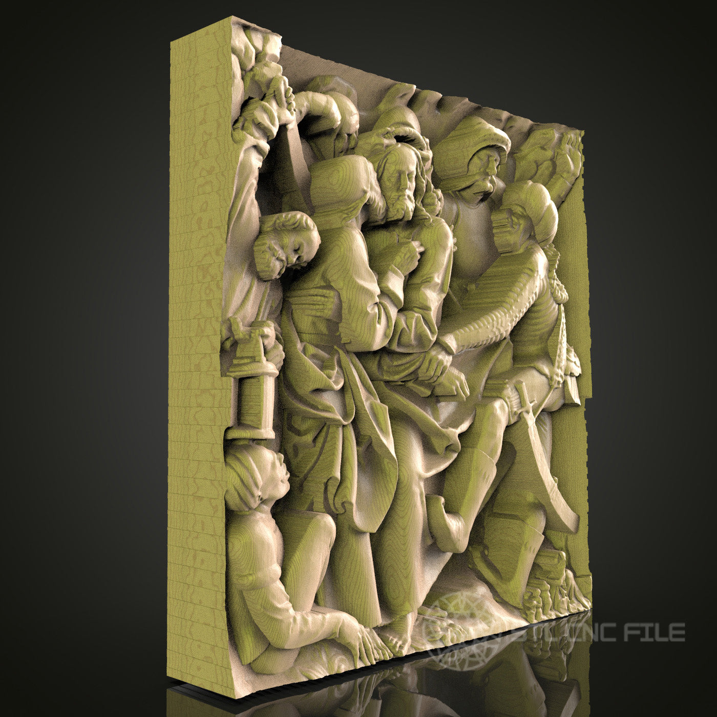 Battle of Warriors 3D Model STL File, Epic Historical Scene for CNC Router – Compatible with Artcam, Aspire