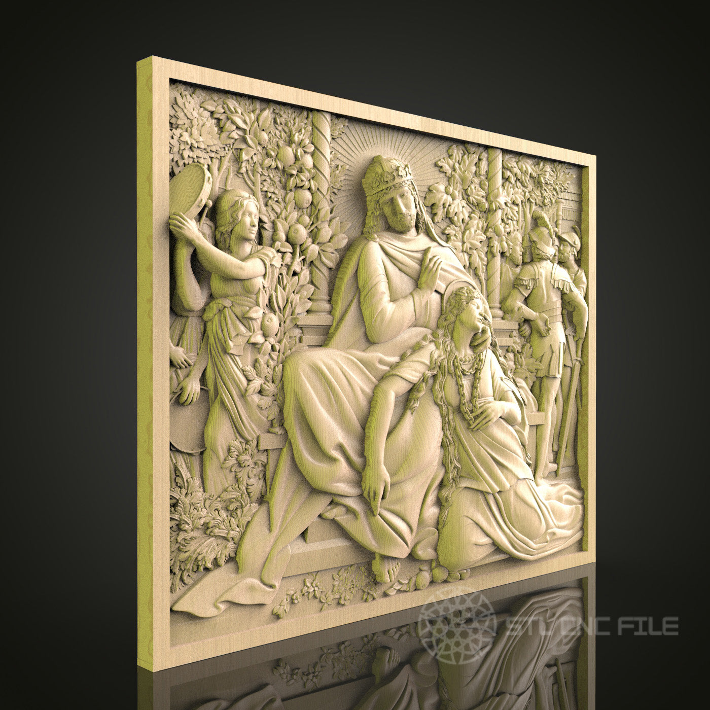 Exquisite CNC Engraved Wood Art Panel - STL Model for 3D Printer & CNC Router