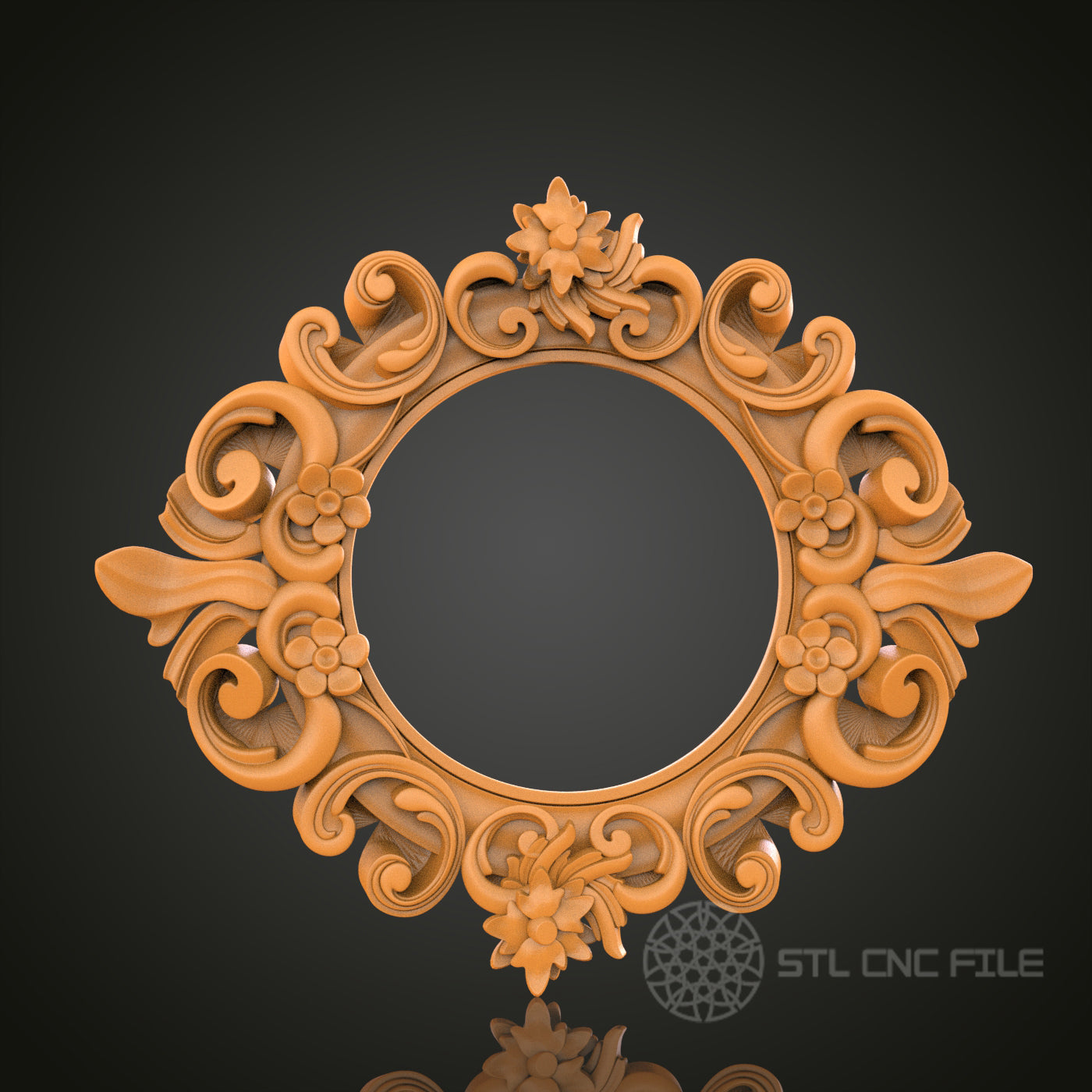 3D STL CNC Wood Carving Model - Intricate Frame Designs for Artcam Aspire