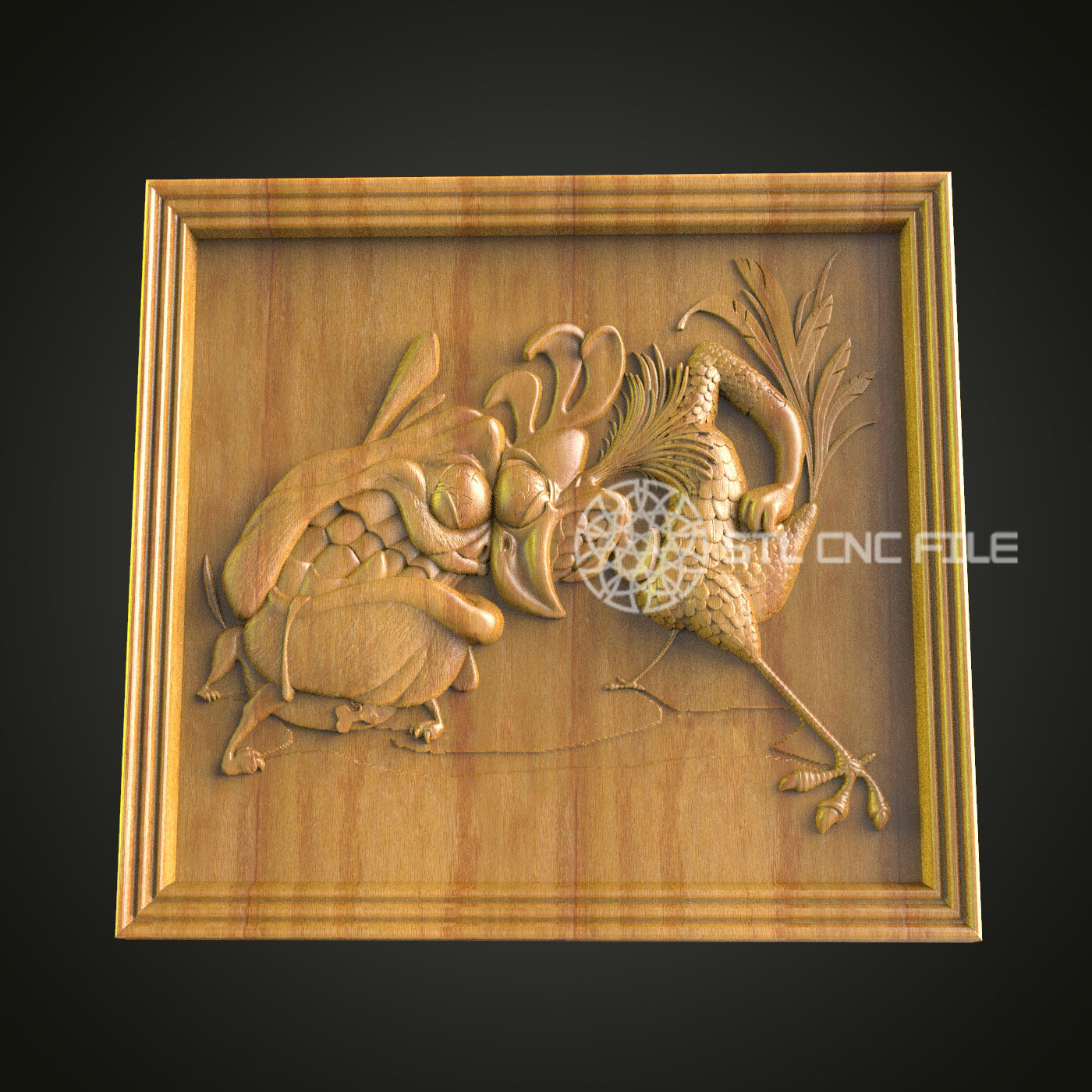 Mythical Creatures Wood Art - CNC Router STL Model, Dragon & Griffin Wall Decor, Artcam Aspire Files