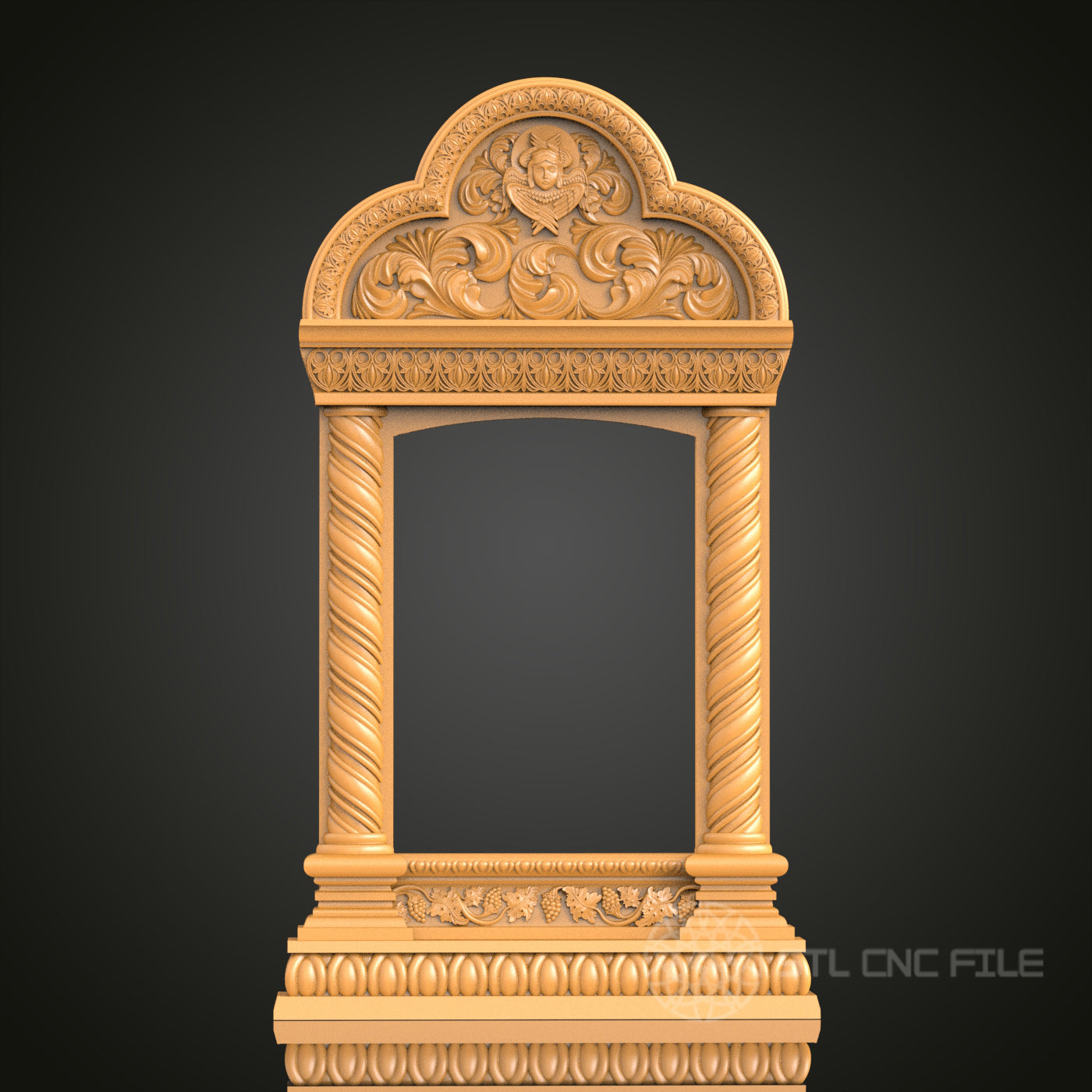 Classic Archway Portal Frame STL Model – Ideal for CNC Engraving and 3D Printing Projects