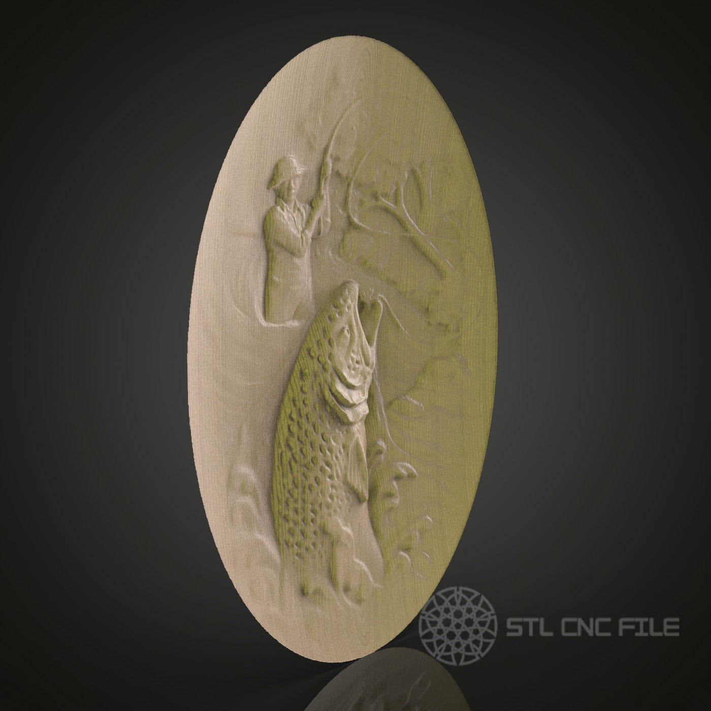 Detailed CNC Wood Carving STL Model - 3D Printer & CNC Router Engraver Files for Art, Wall Decor, Aspire, Artcam"
