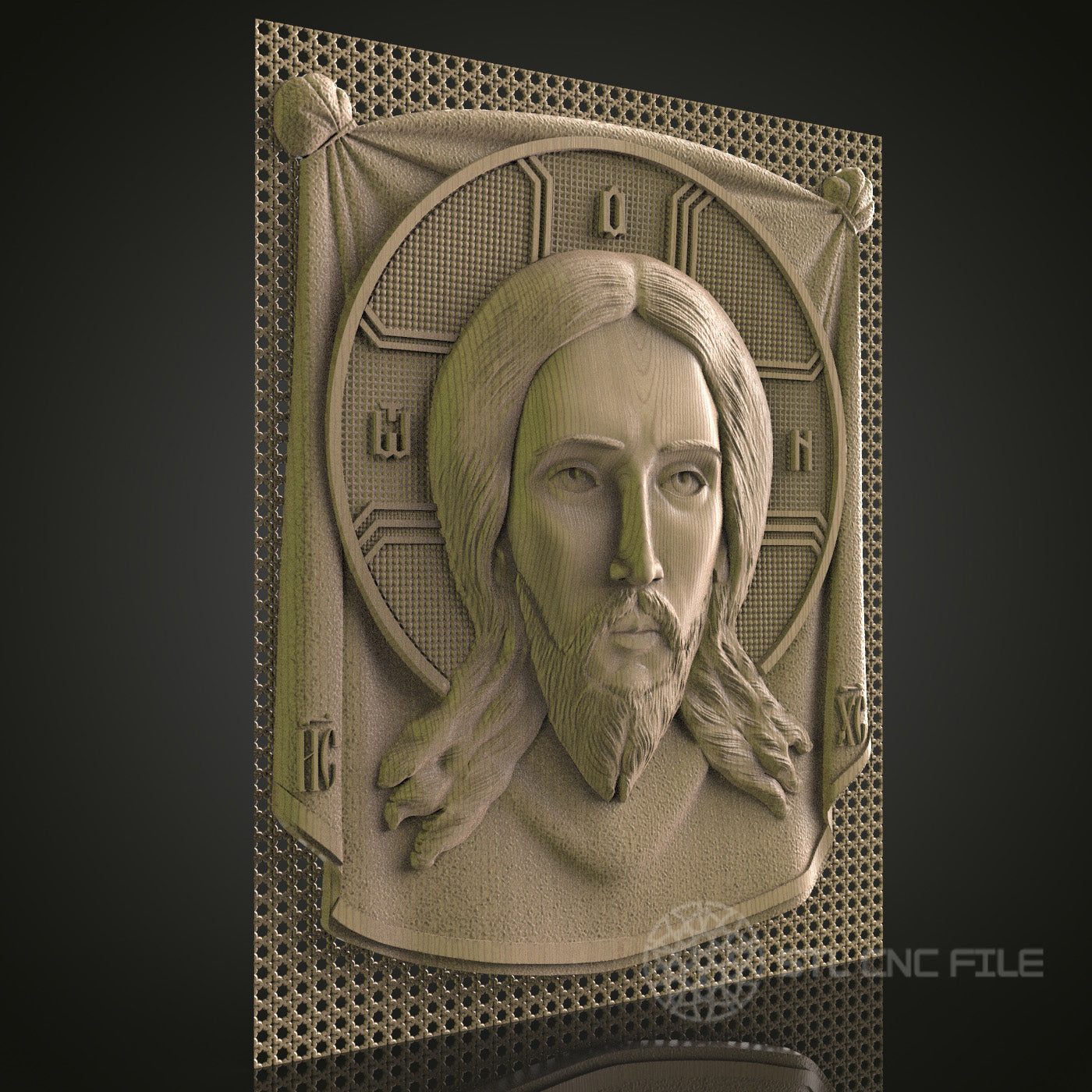 Divine Jesus Christ 3D STL Model for CNC and 3D Printing - Spiritual Wall Art with PDF Link