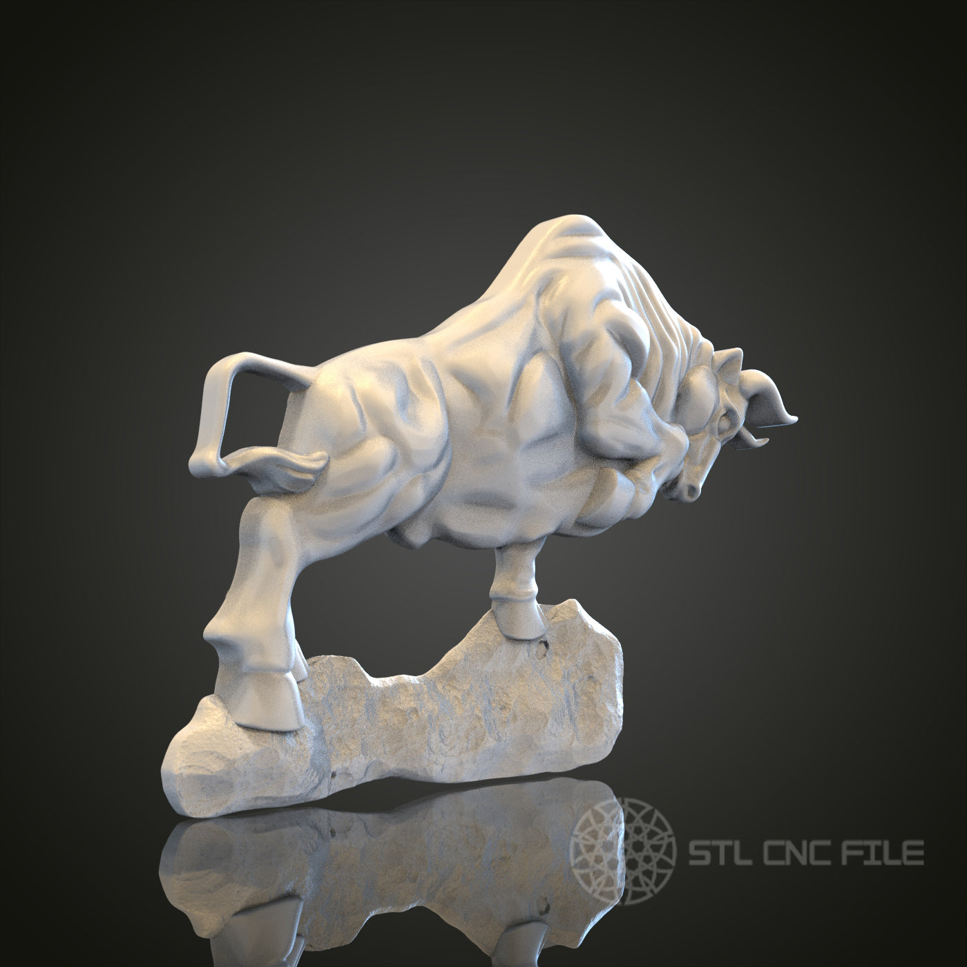 Cat Head in Ornate Frame STL Model for CNC Charging Bull Sculpture STL Model for CNC Router Engraver, Artcam, Aspire, Wood, Wall DecorEngraver, Artcam, Aspire, Wood, Wall Decor (Copie)
