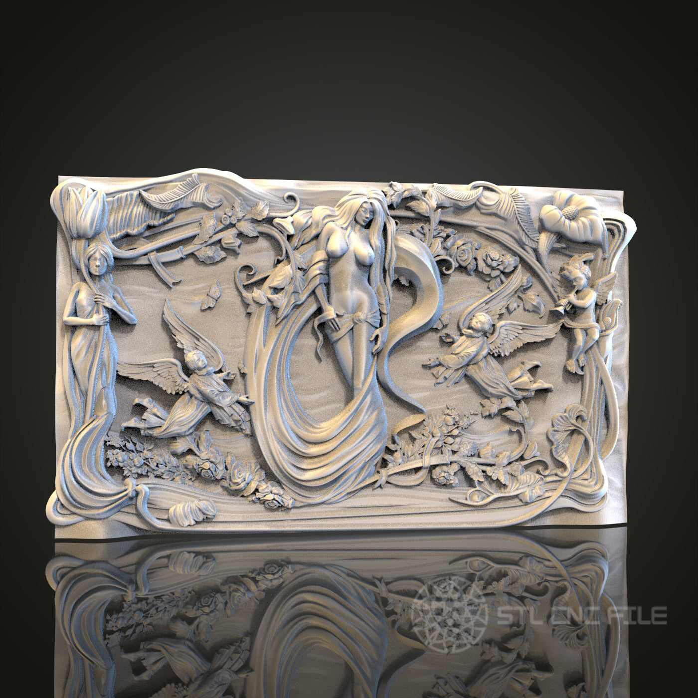 Venus Relief STL Model for CNC Router Engraver, Artcam, Aspire, Wood Wall Decor, 3D Printer