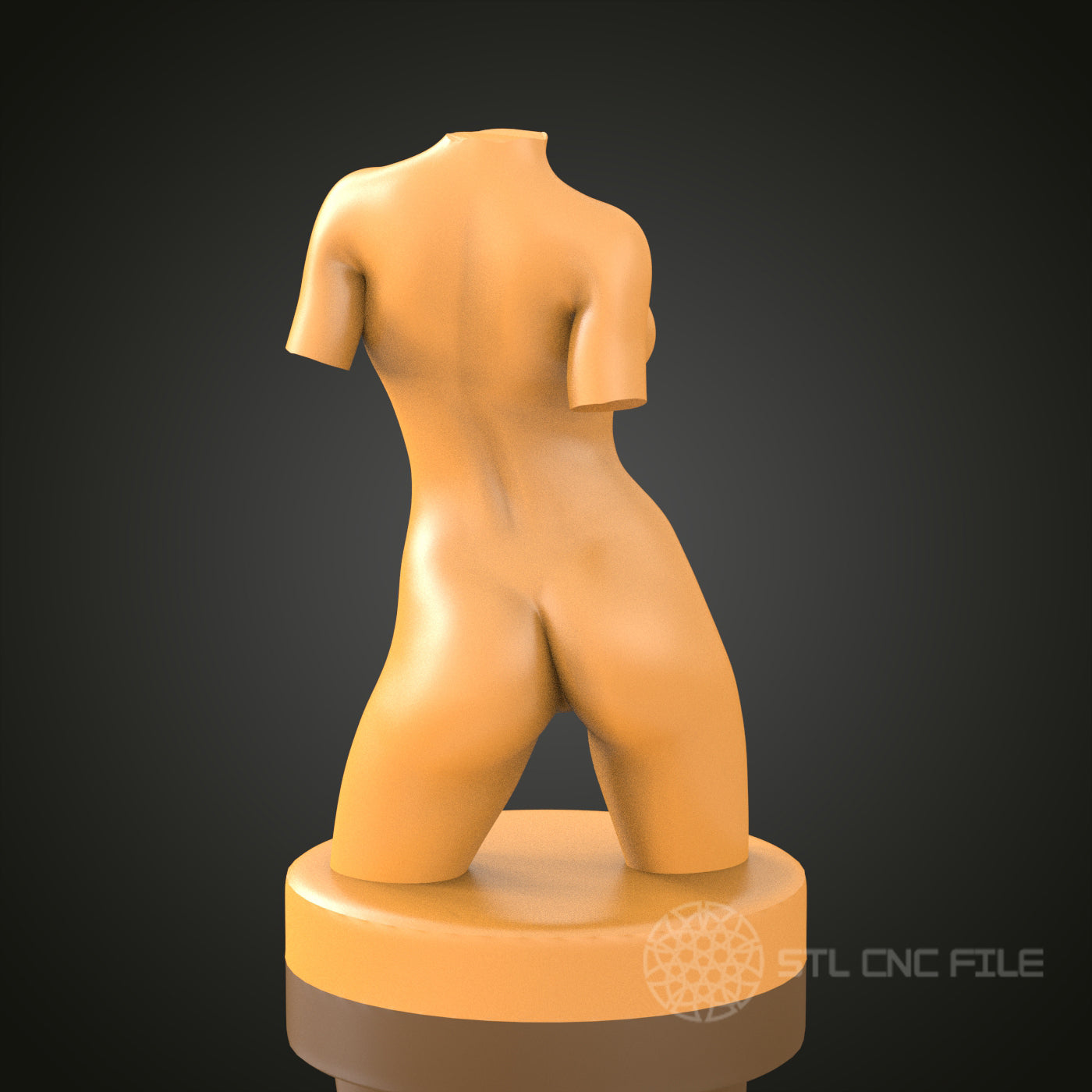 Classical Torso STL Model for CNC Router Engraver, Artcam, Aspire, 3D Printer, Wall Decor