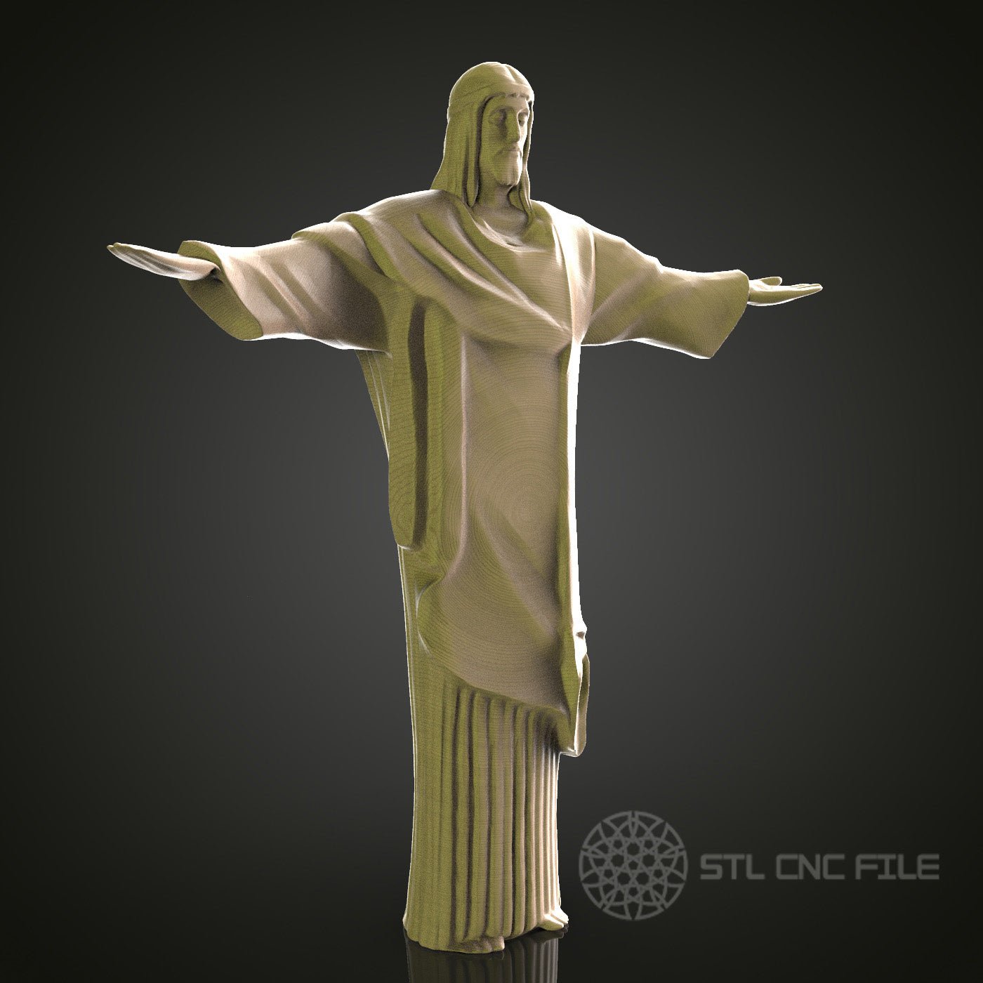Christ the Redeemer Statue for CNC and 3D Printing - STL File