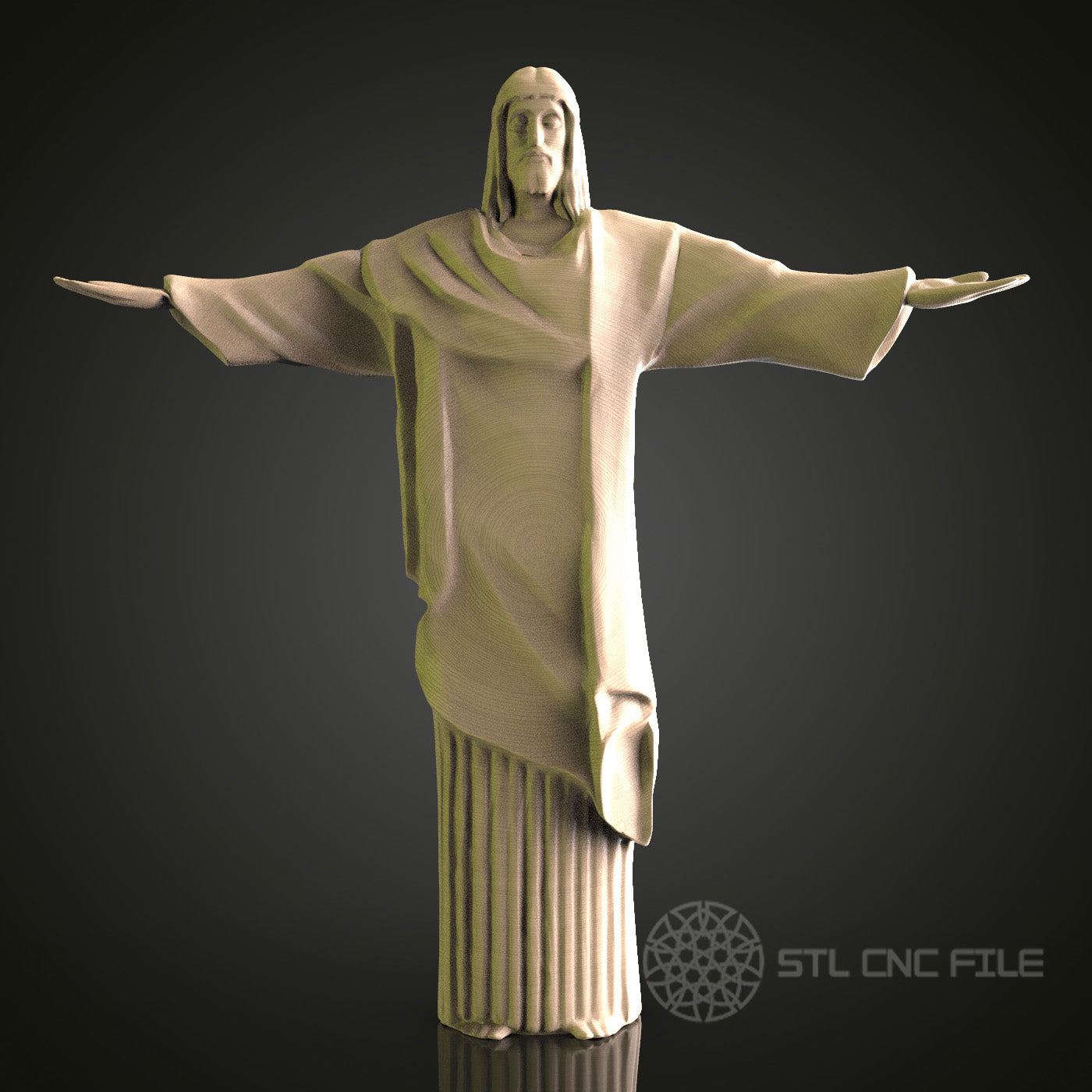 Christ the Redeemer Statue for CNC and 3D Printing - STL File