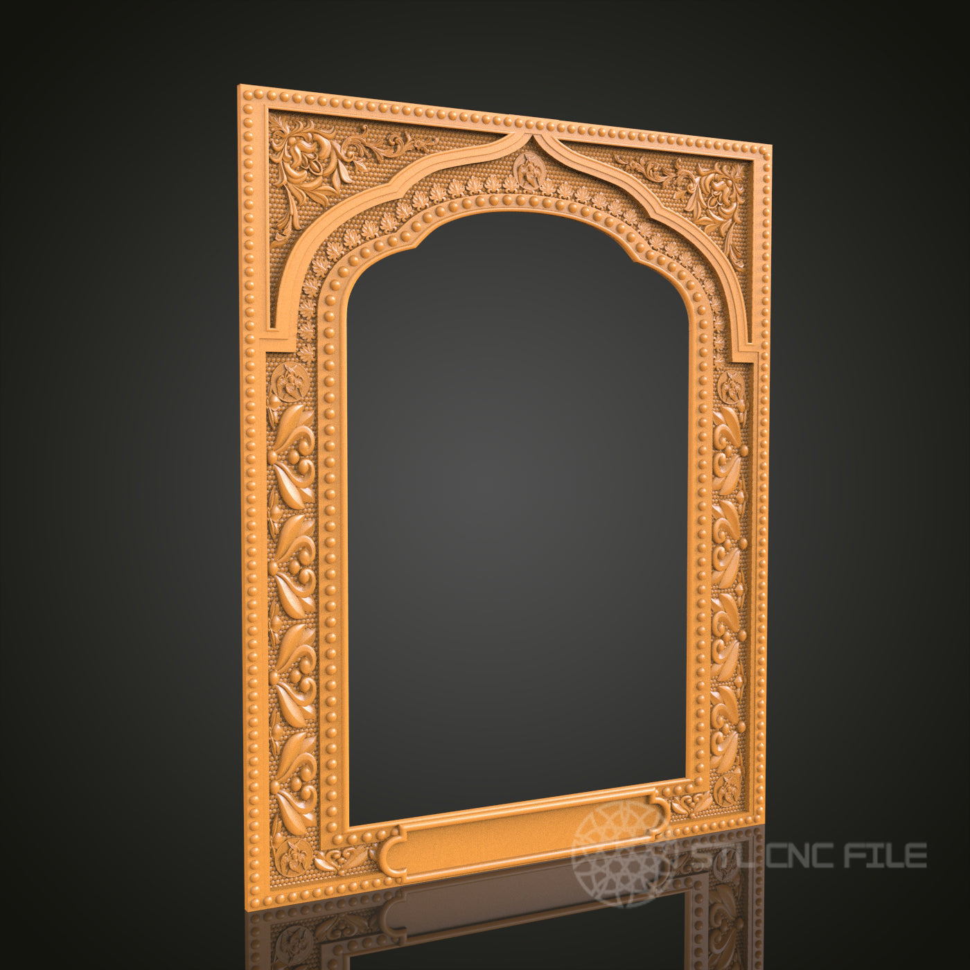 Moorish Ornate Decorative Frame STL Model for CNC Router Engraver, 3D Printer, Wall Art Decor