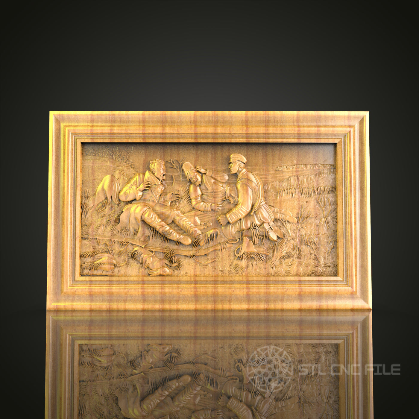 Historical Battle Scene STL Model for CNC, Artcam, Aspire - Military Art Wall Decor, CNC Router Files