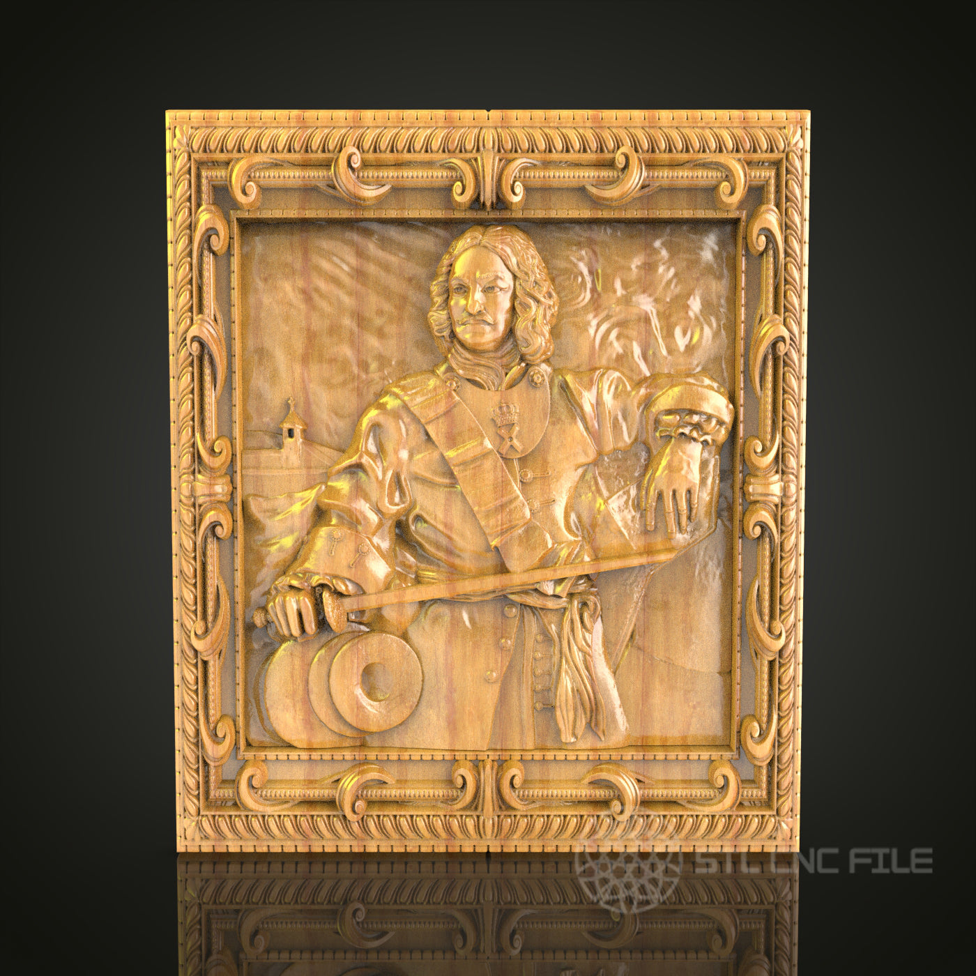 Historic Warrior Wall Art - 3D STL File for CNC Wood Carving