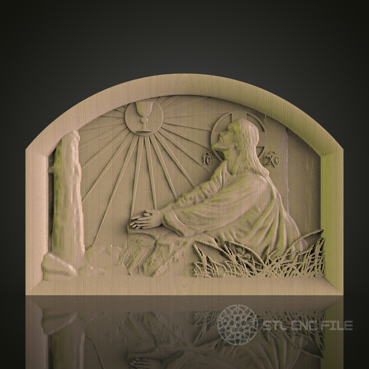 Spiritual Jesus Relief - STL File for CNC and 3D Printing