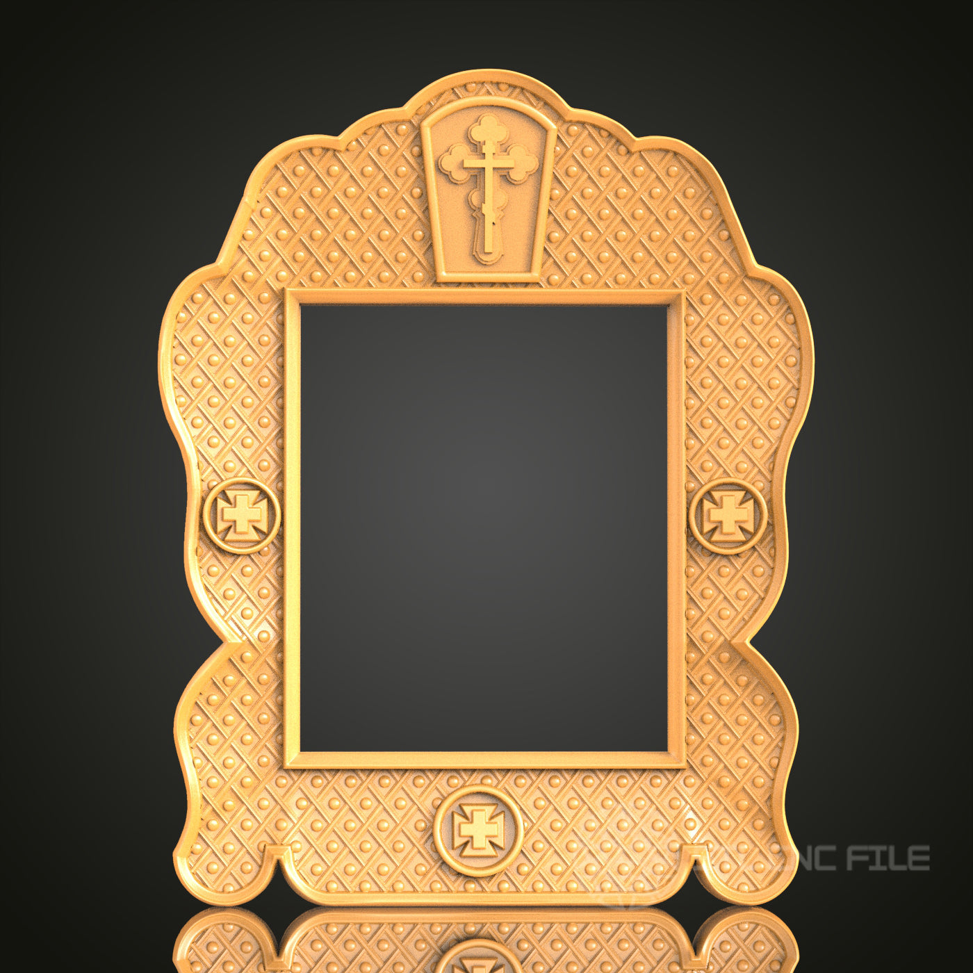 Religious Decorative Frame STL Model for CNC Router Engraver, Artcam, Aspire, Wood Art, Wall Decor, 3D Printer