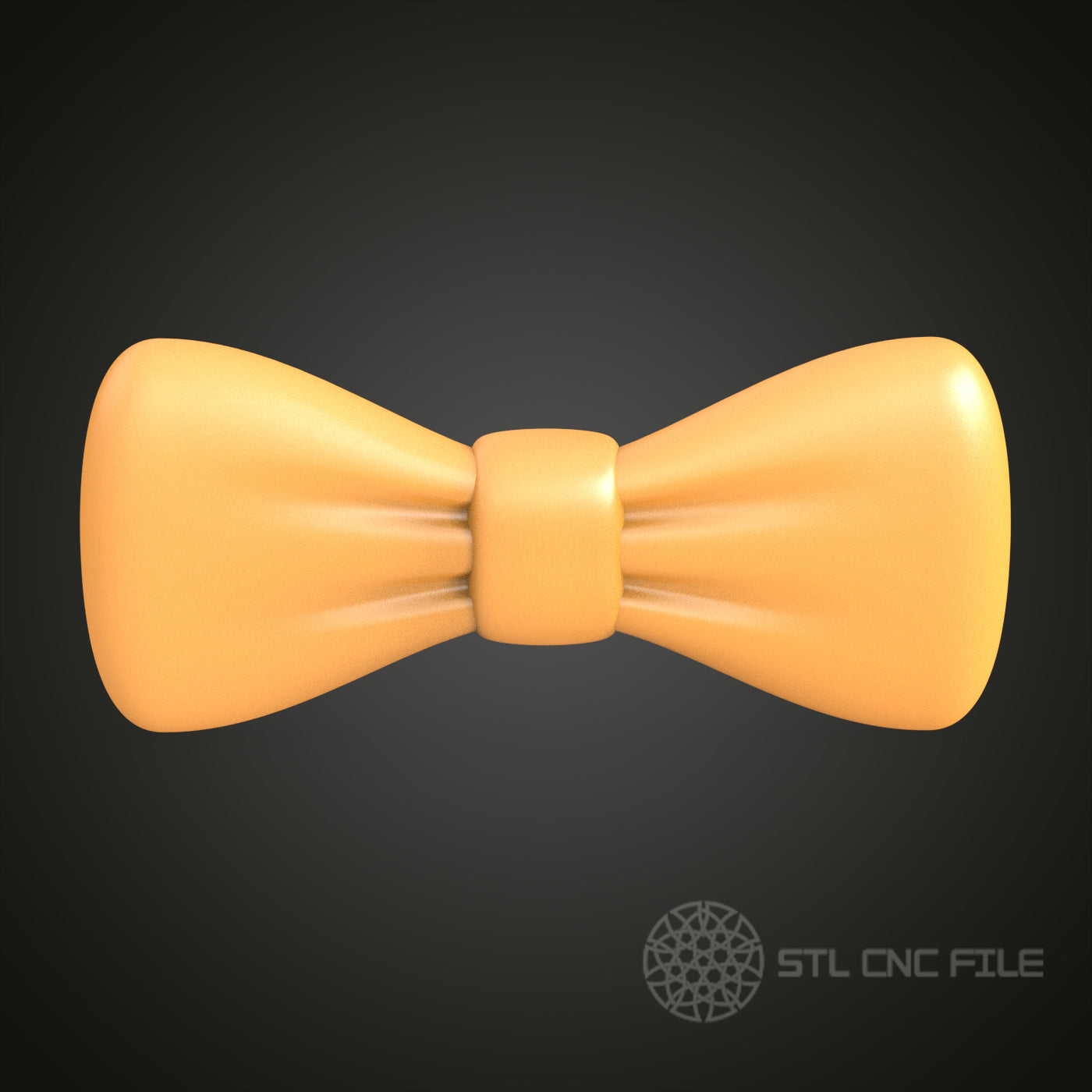 Classic Smooth Bow Tie STL Model, CNC Router File for Refined Fashion Accessories