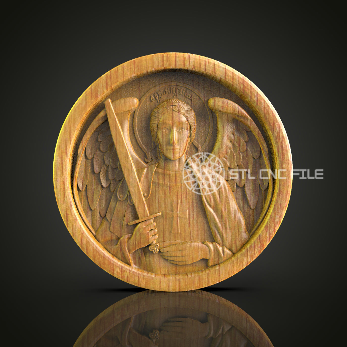 Serene Angel CNC Router Engraved Wood Panel - Spiritual Artwork for Home Sanctuary and Meditation Spaces