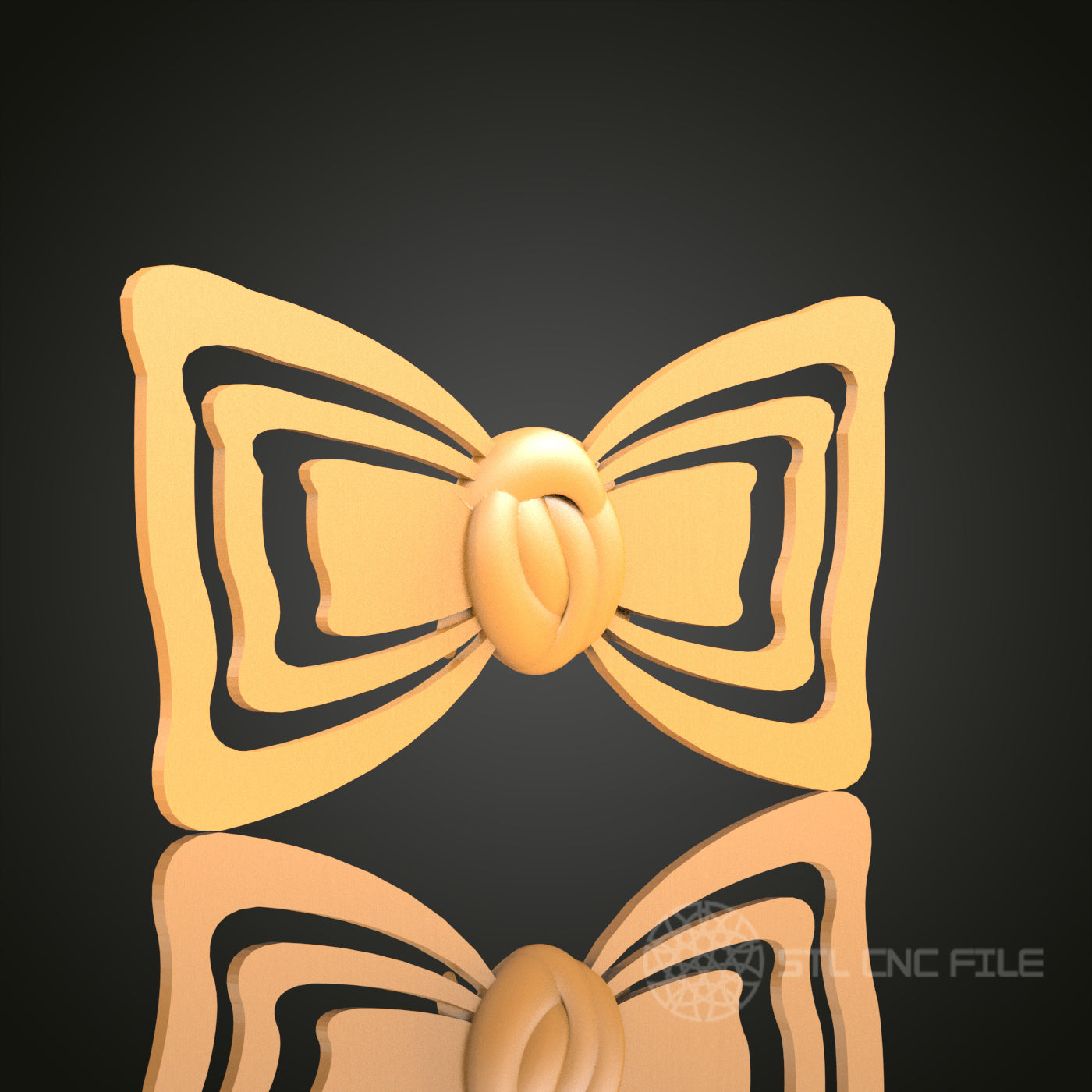 Modern Minimalist Bow Tie STL Model, CNC Router Engraving File, Perfect for Wood and Metal Art (Copie)