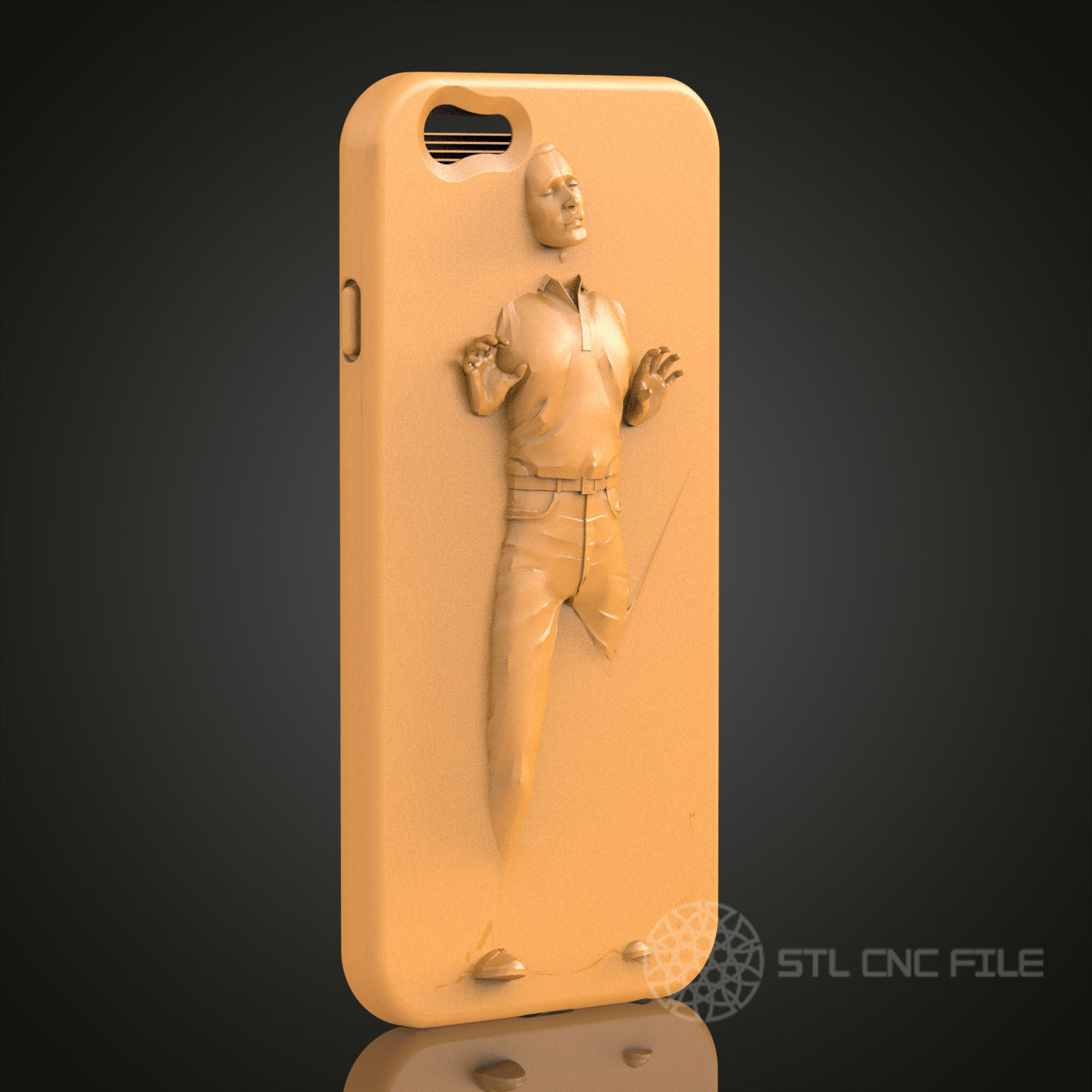 3D Relief Phone Case STL Model for CNC Router Engraver, Artcam, Aspire, 3D Printer, Wall Decor