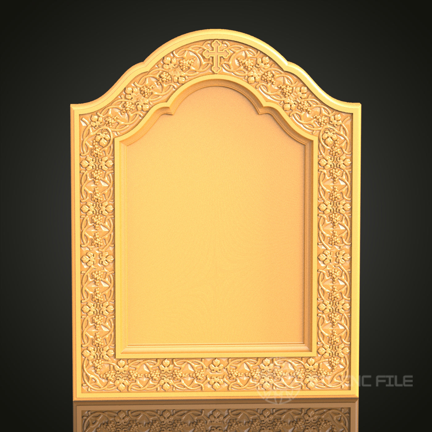 Ornate Decorative Frame STL Model for CNC Router Engraver, Artcam, Aspire, Wood Art, Wall Decor, 3D Printer