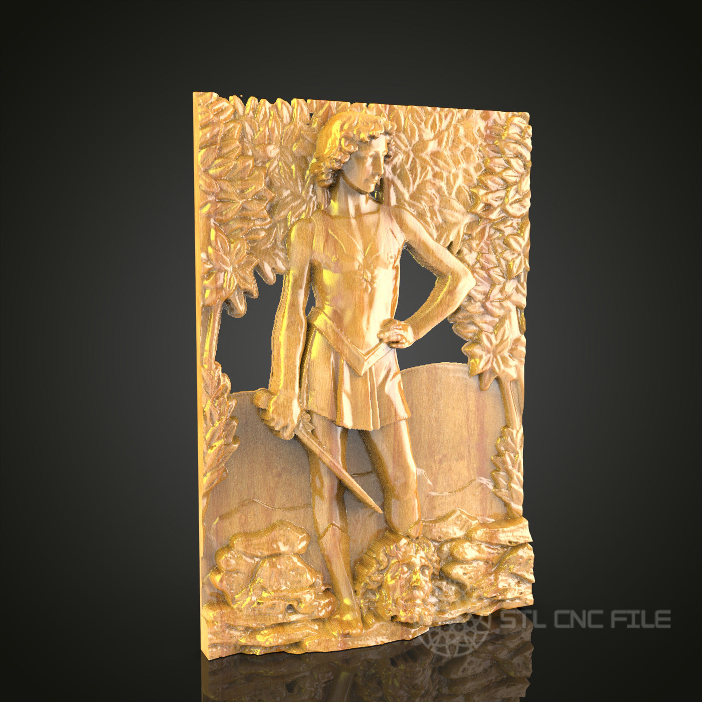Artemis Greek Goddess 3D Relief Model for CNC – Mythological Art, Wood Carving File