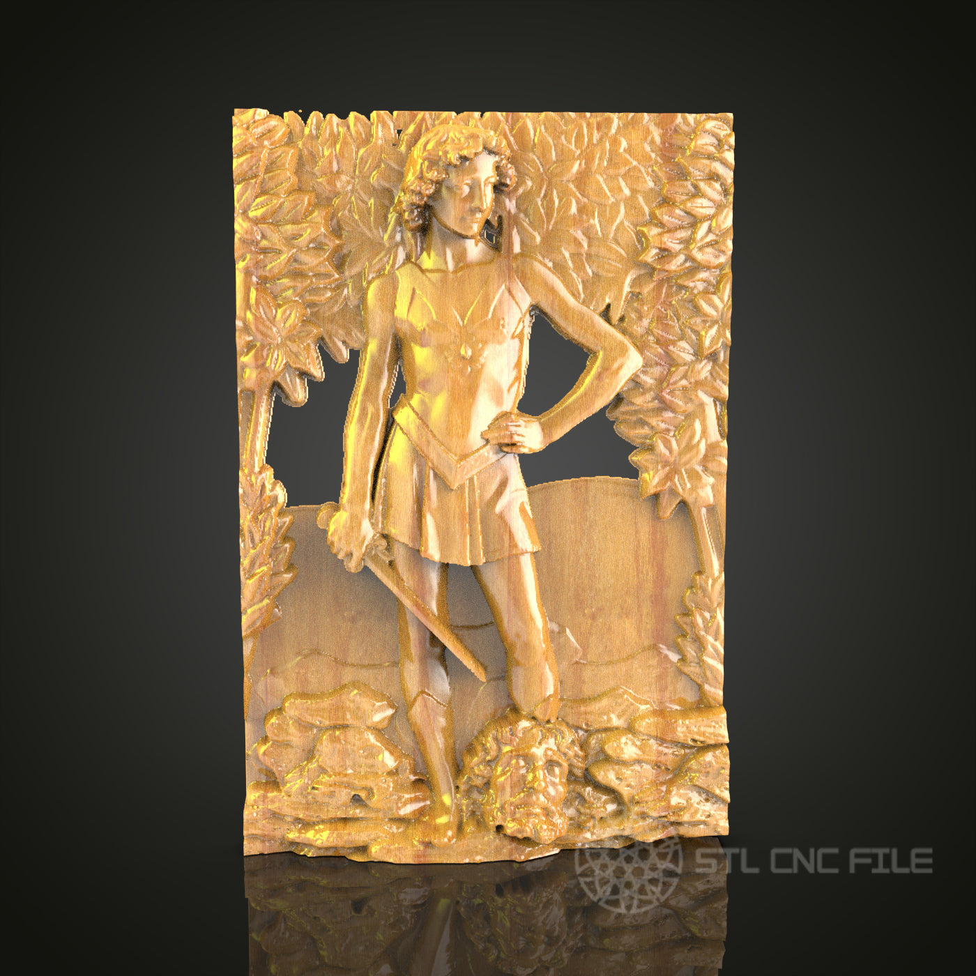 Artemis Greek Goddess 3D Relief Model for CNC – Mythological Art, Wood Carving File