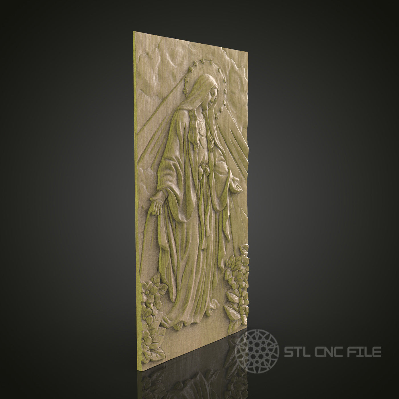 Intricate CNC Wood Carving STL Model - 3D Printer & CNC Router Engraver Files for Art, Wall Decor, Aspire, Artcam