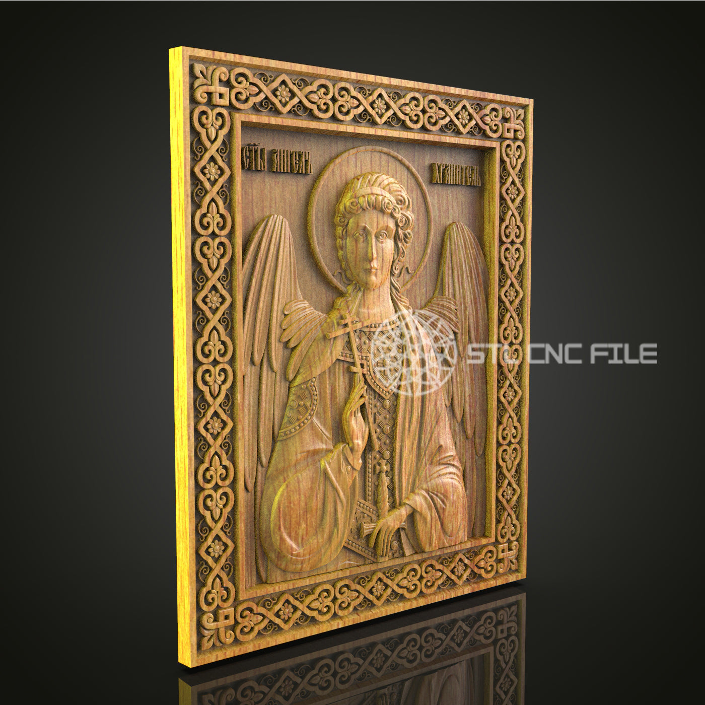 Archangel CNC STL File - Decorative Angelic Icon, Spiritual Art, CNC Router Model