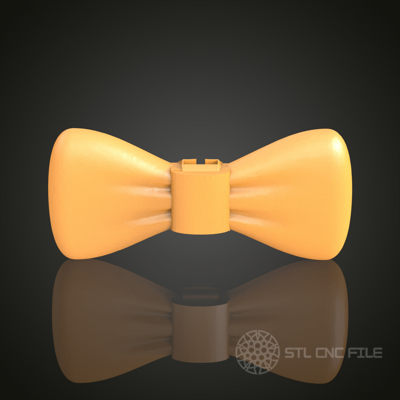 Minimalist Bow Tie STL Model, CNC Router File for Modern Accessories and Projects