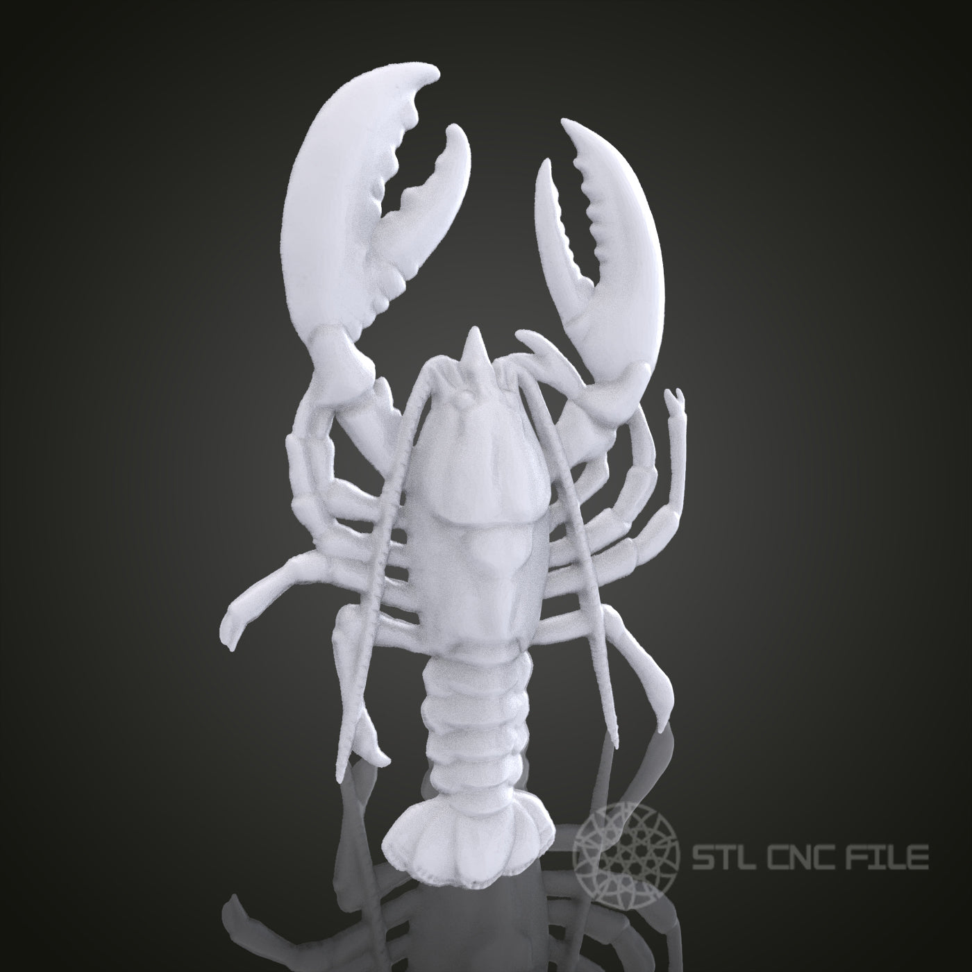 Detailed Lobster STL Model for CNC Router Engraver | Artcam & Aspire Compatible | 3D Printer Ready | Wood Art Wall Decor