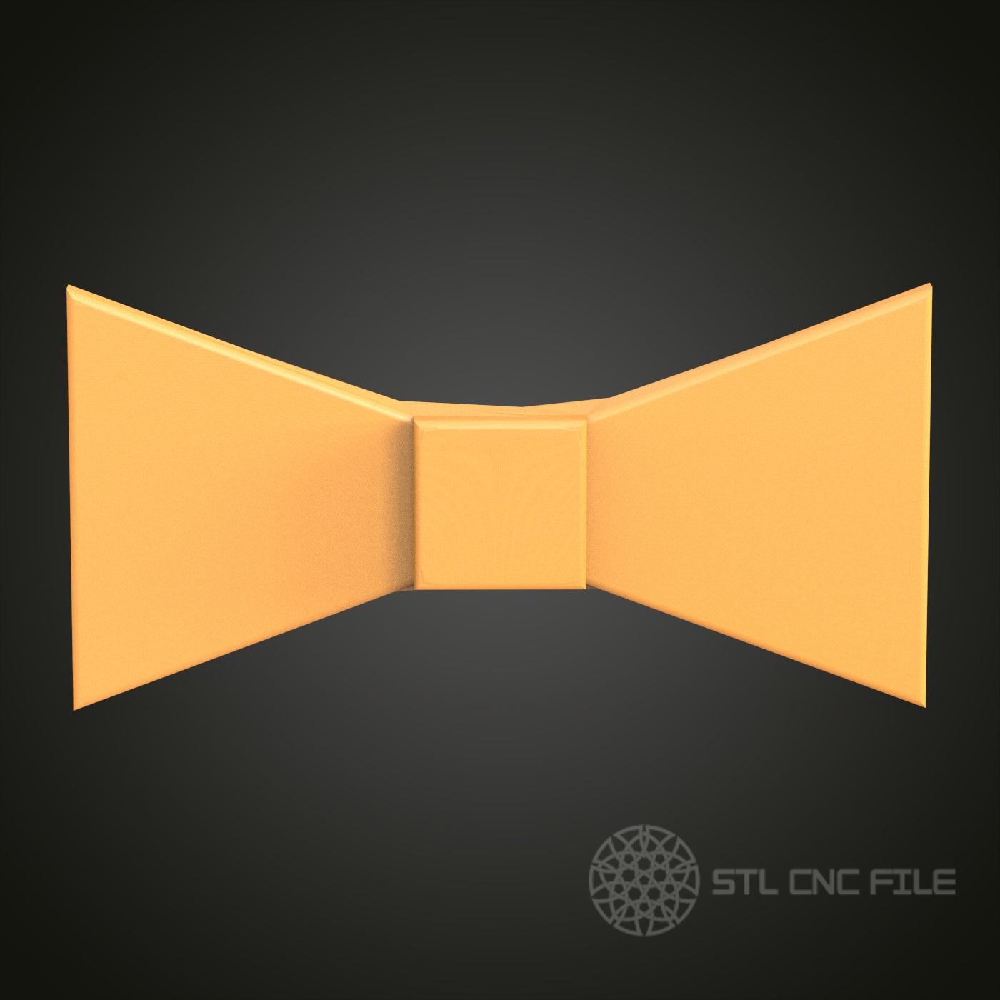Modern Minimalist Bow Tie STL Model, CNC Router File for Sleek Fashion Accessories