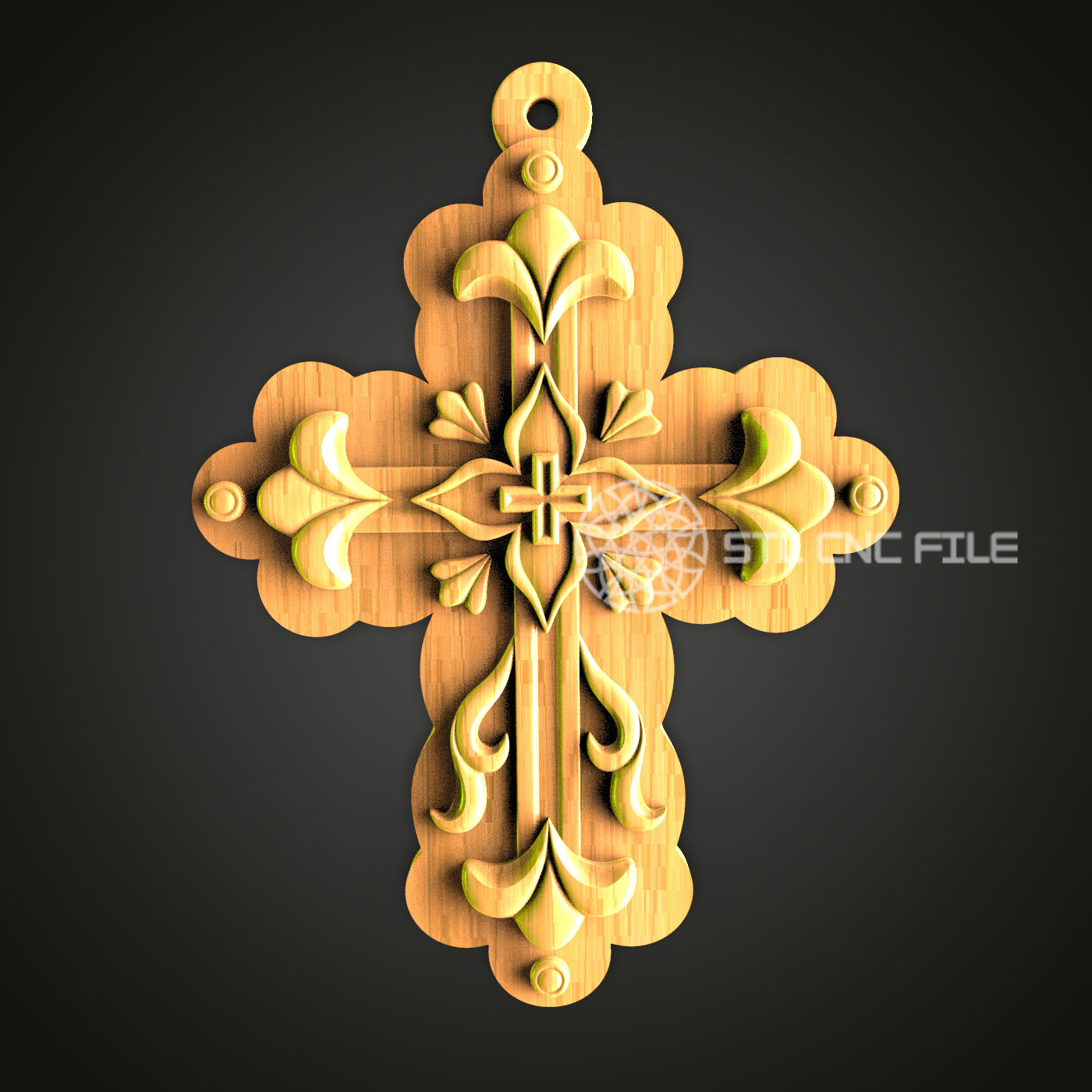 Floral Bloom CNC STL File - 3D Printable Art for Home Decor, Artcam, Aspire - Elegant Wall Hanging