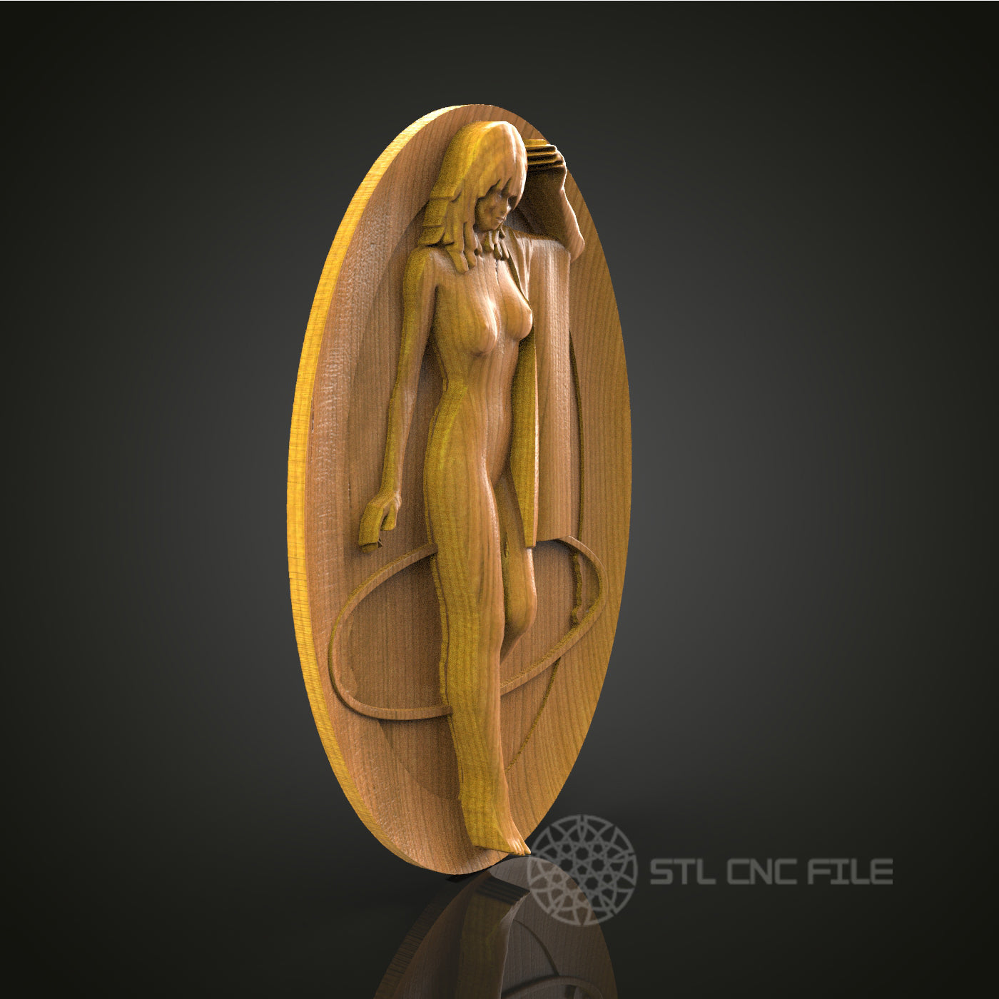 Elegant Woman Relief - STL Model for CNC Router Engraver - Artcam, Aspire Compatible - Wood Art, Wall Decor, 3D Printer Ready