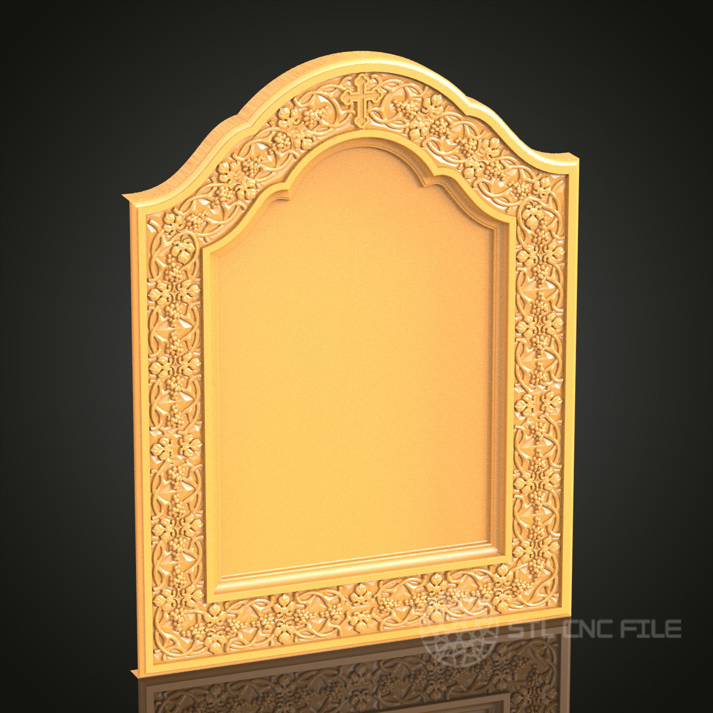 Ornate Decorative Frame STL Model for CNC Router Engraver, Artcam, Aspire, Wood Art, Wall Decor, 3D Printer
