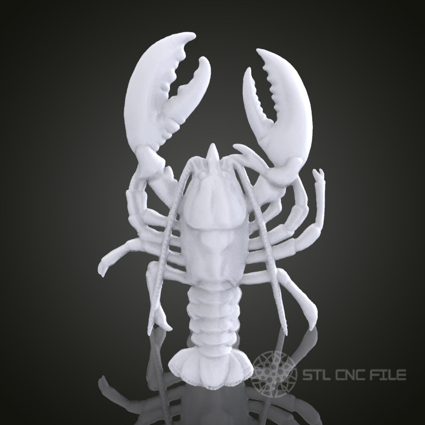 Detailed Lobster STL Model for CNC Router Engraver | Artcam & Aspire Compatible | 3D Printer Ready | Wood Art Wall Decor