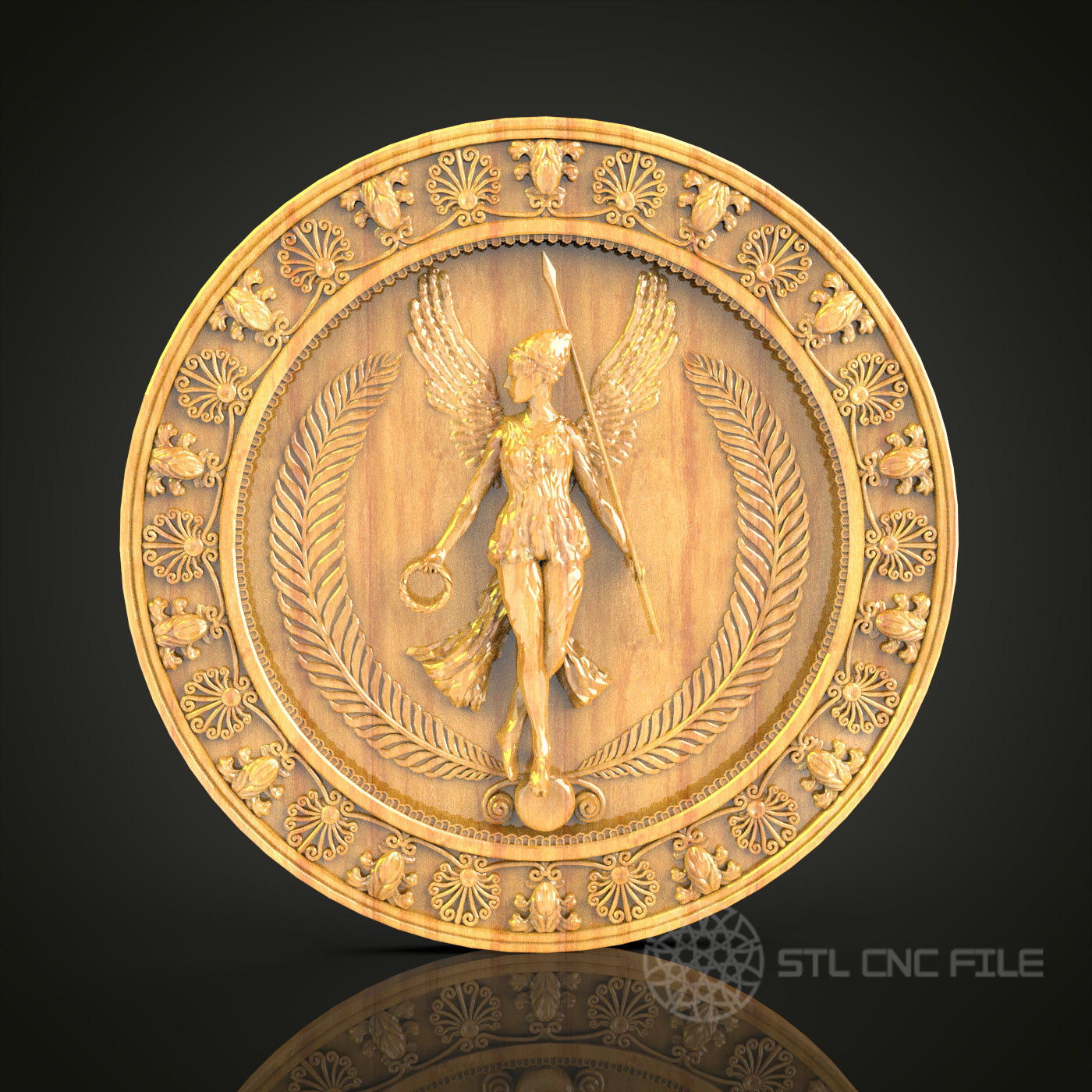 Angelic Herald Wall Art - 3D STL File for CNC Wood Carving