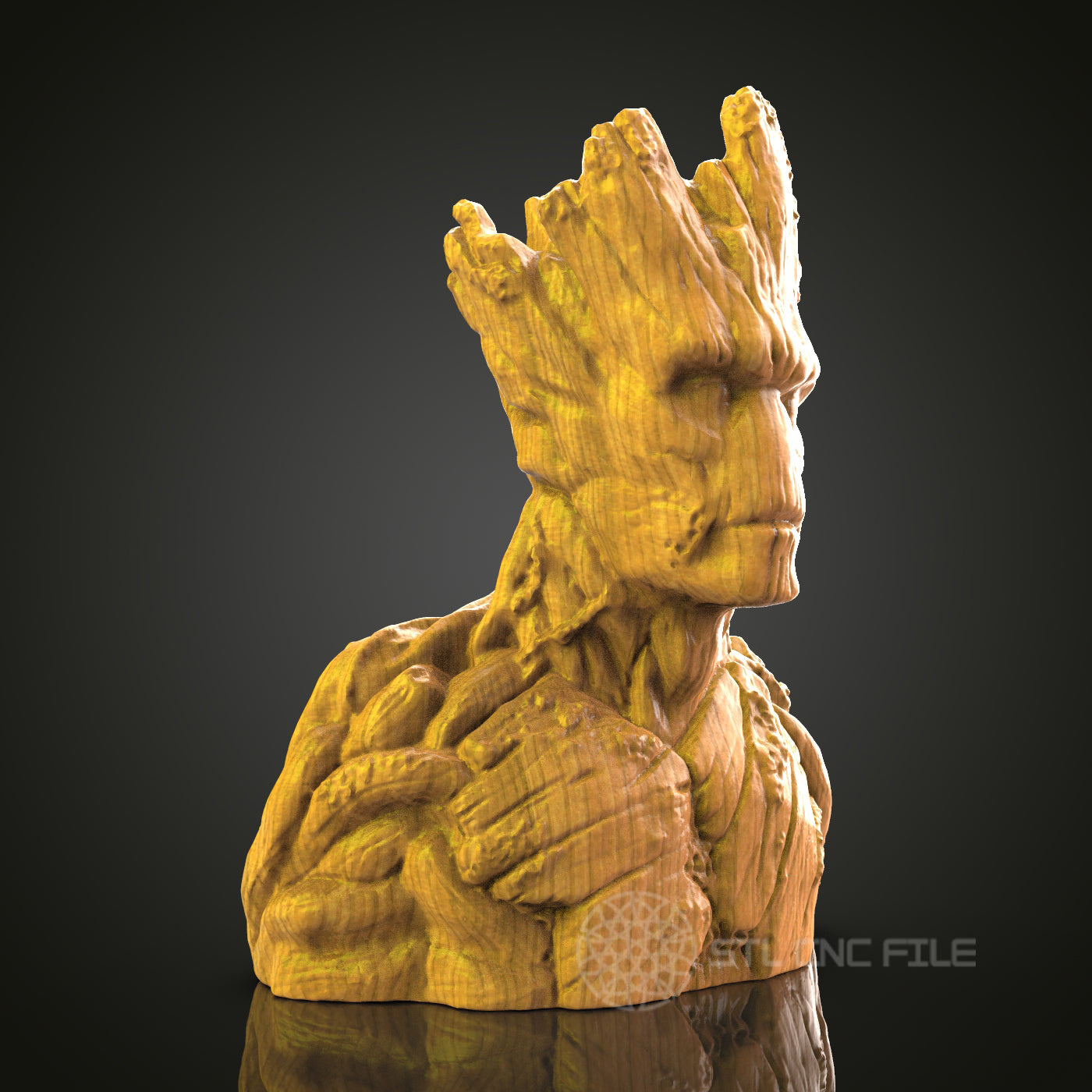 Tree Humanoid Relief - STL Model for CNC Router Engraver - Artcam, Aspire Compatible - Wood Art, Wall Decor, 3D Printer Ready