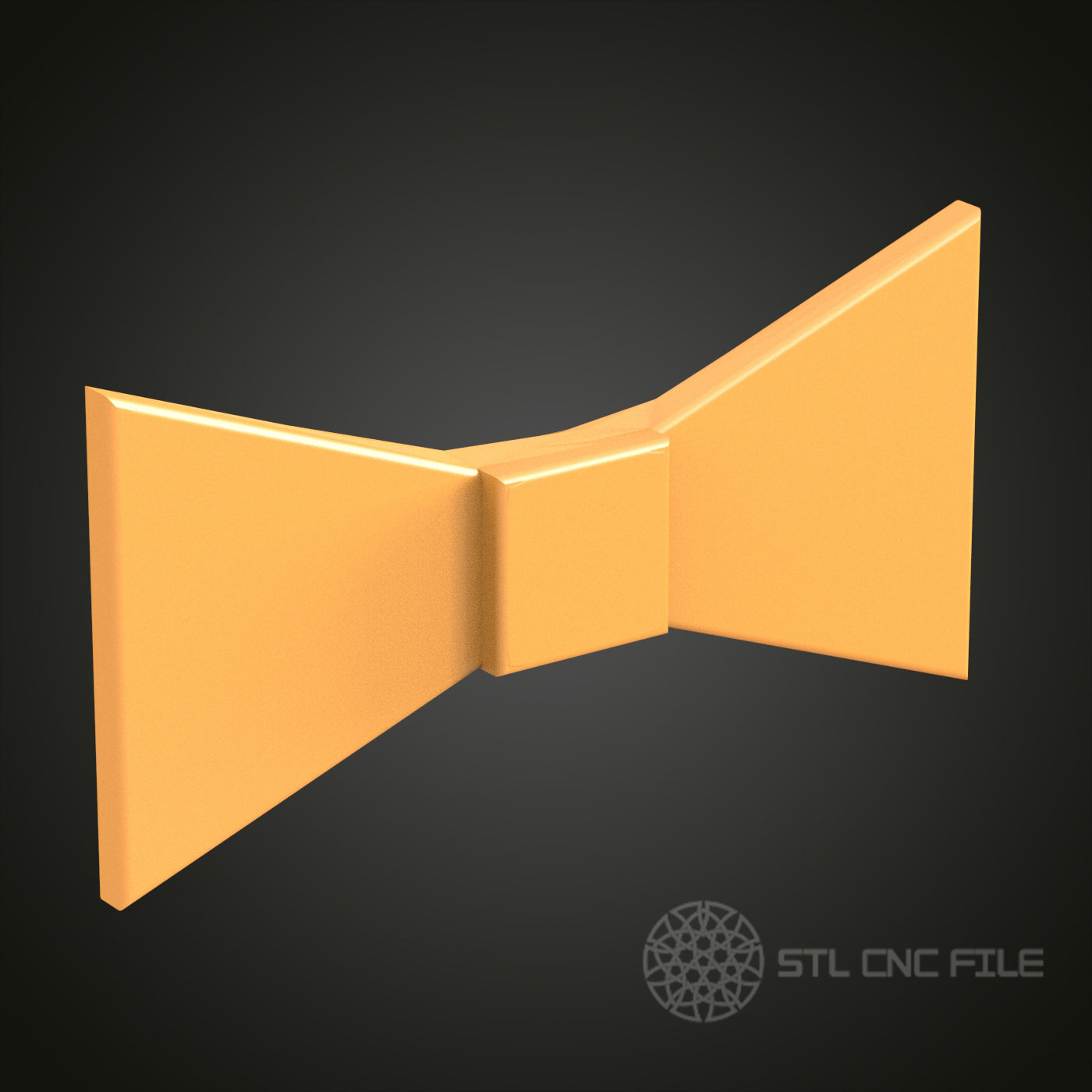 Modern Minimalist Bow Tie STL Model, CNC Router File for Sleek Fashion Accessories